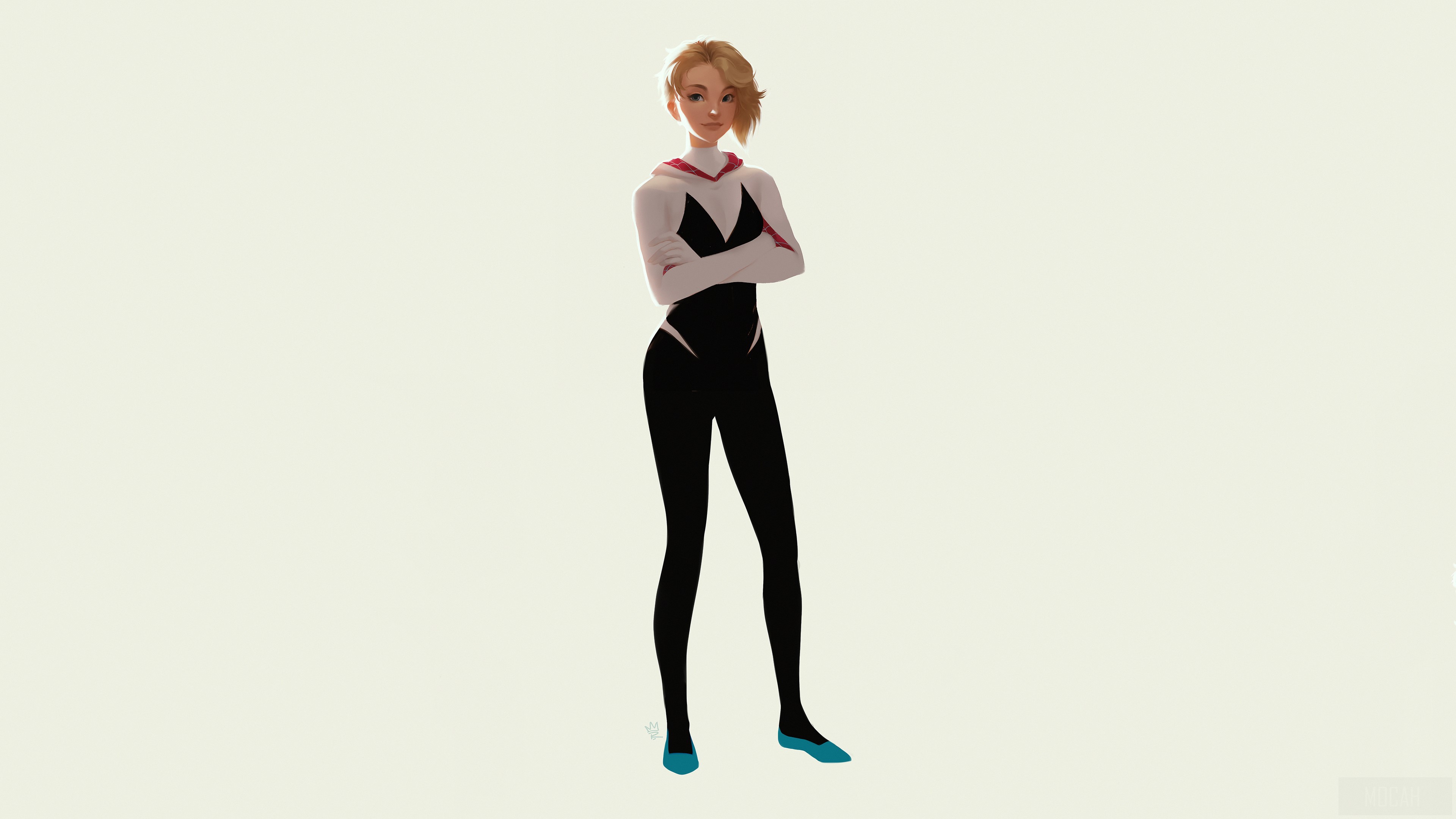 Gwen Stacy in Spider-Gwen costume 4K HD Wallpaper