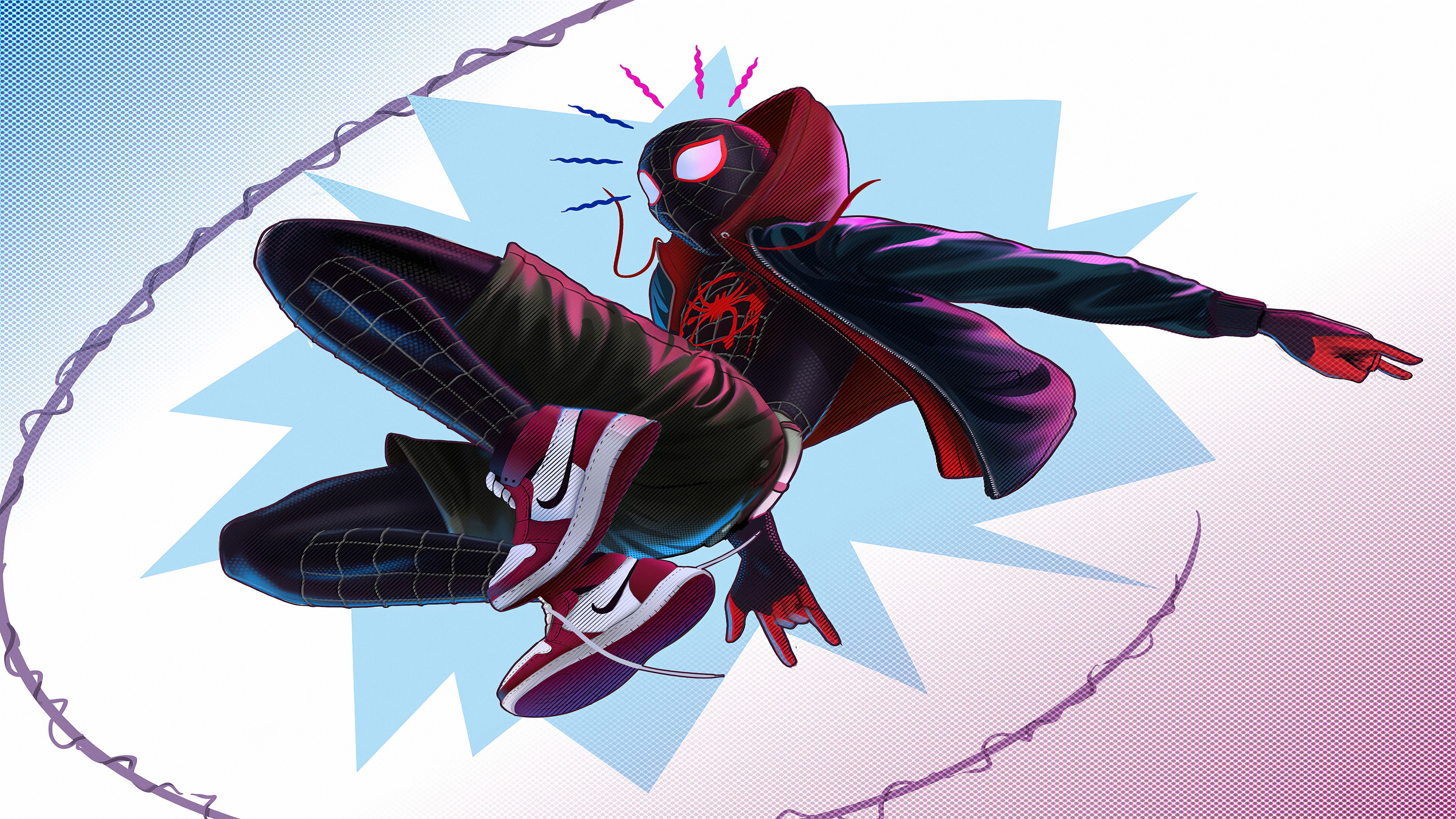 Miles Morales Spider-Man in Action 4K HD Wallpaper