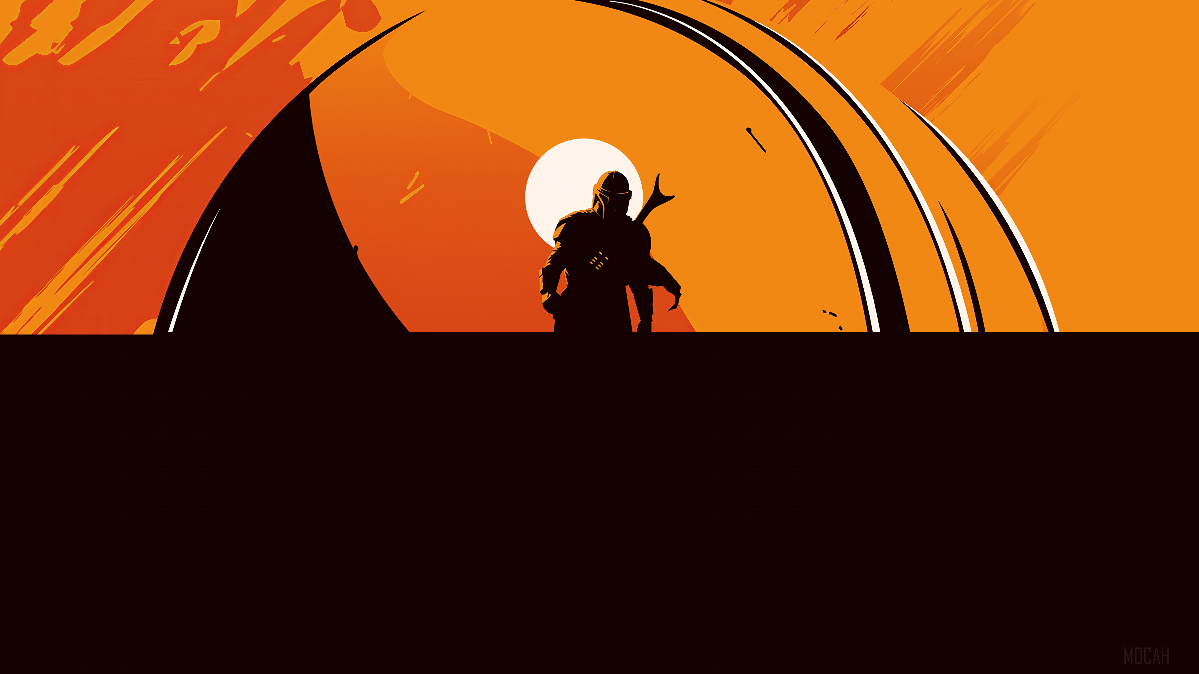 The Mandalorian Minimalist 4K HD Wallpaper
