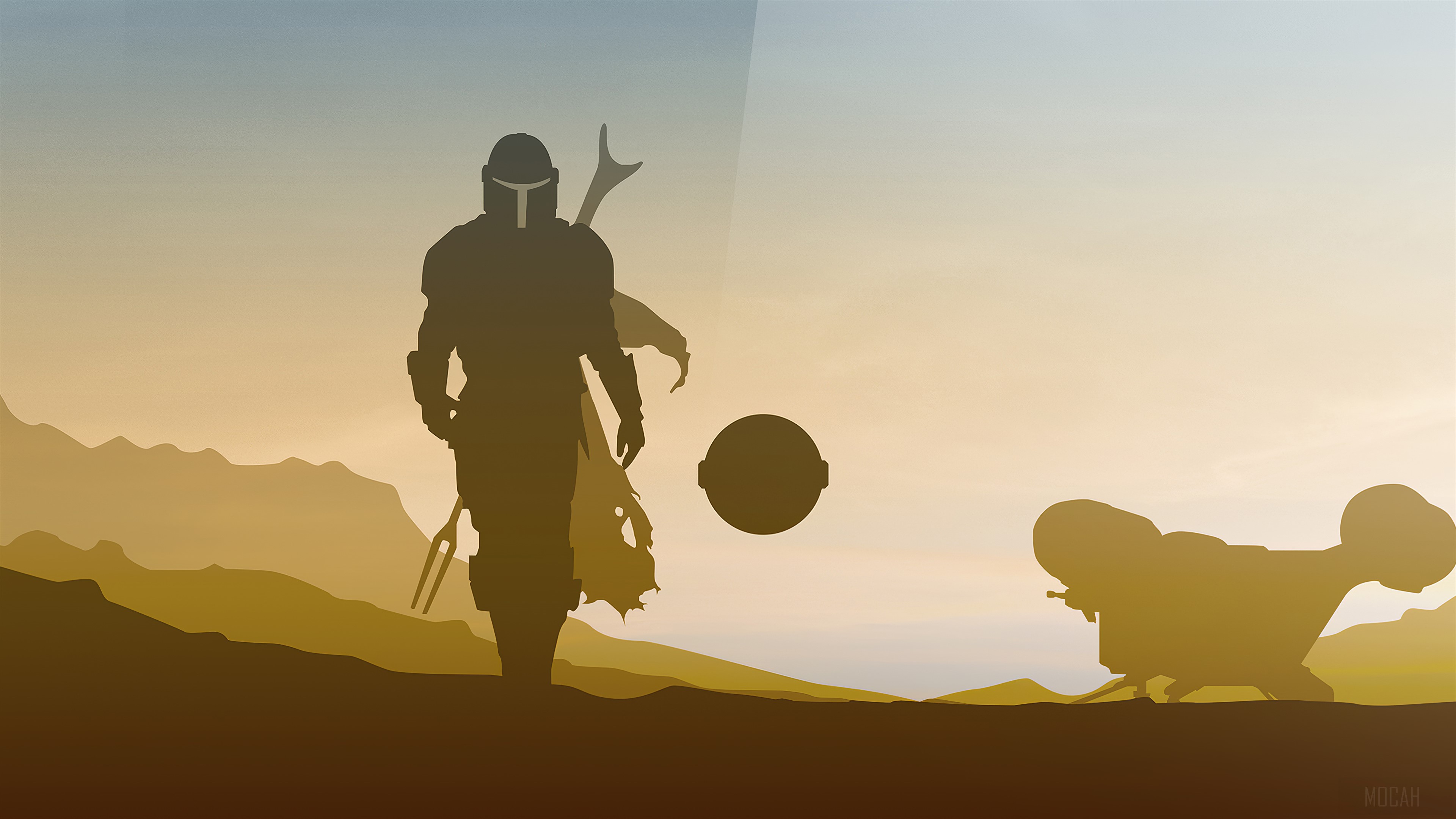 The Mandalorian and Grogu from Star Wars 4K HD Wallpaper
