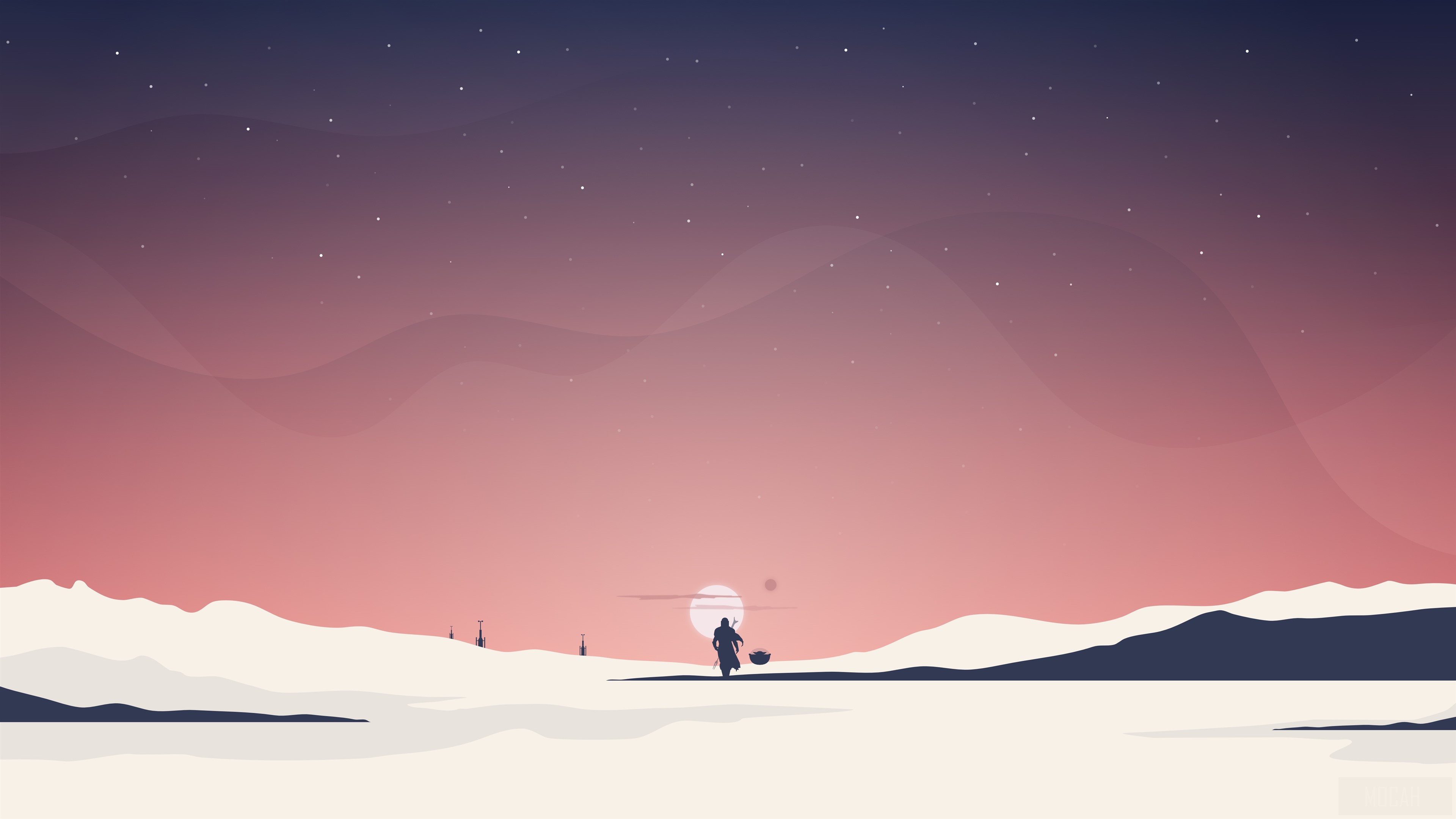 The Mandalorian Minimalist HD Wallpaper