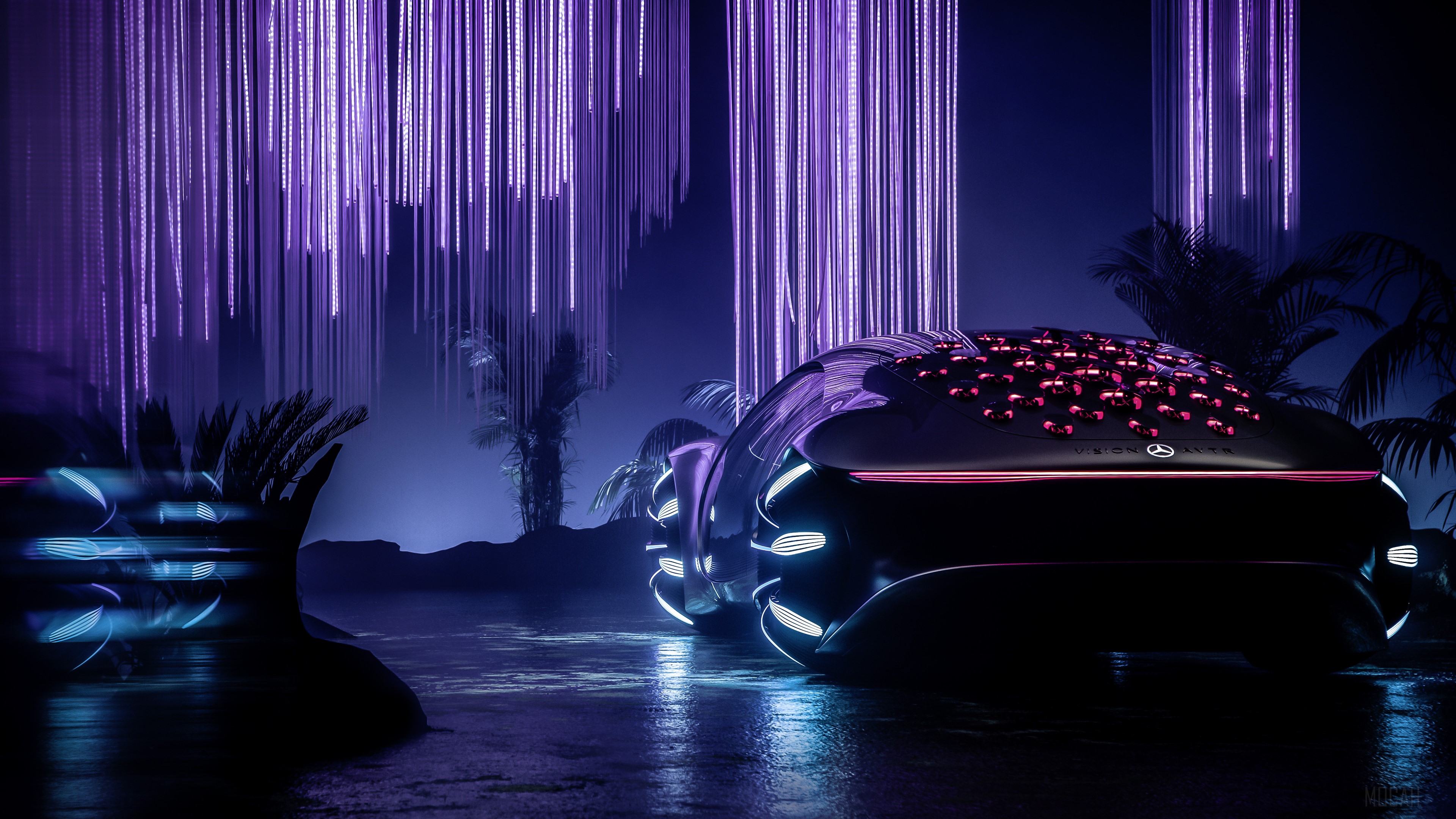 Mercedes Benz Vision AVTR concept car rear 4K HD Wallpaper
