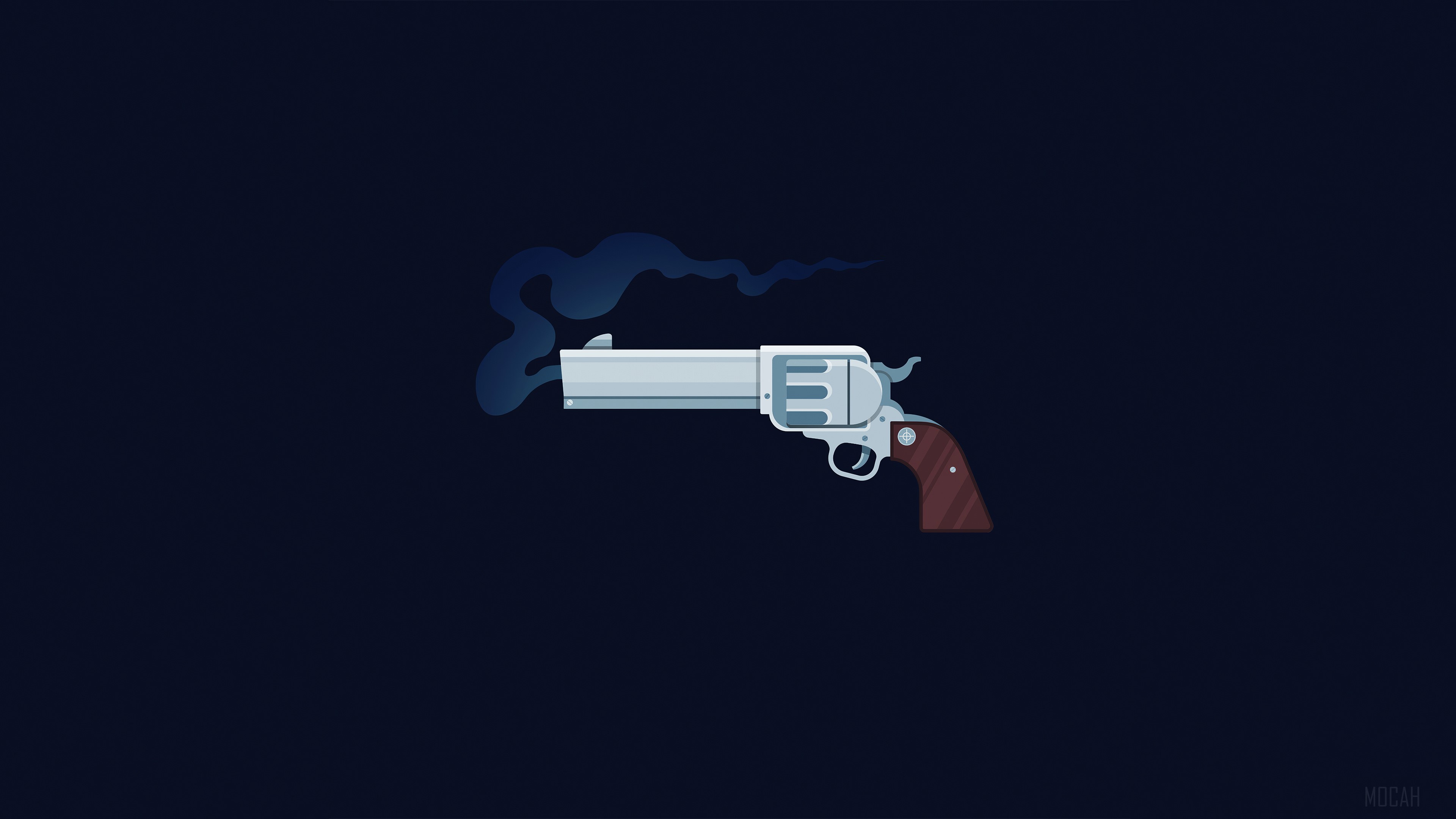 Revolver with Smoke 4K HD Wallpaper