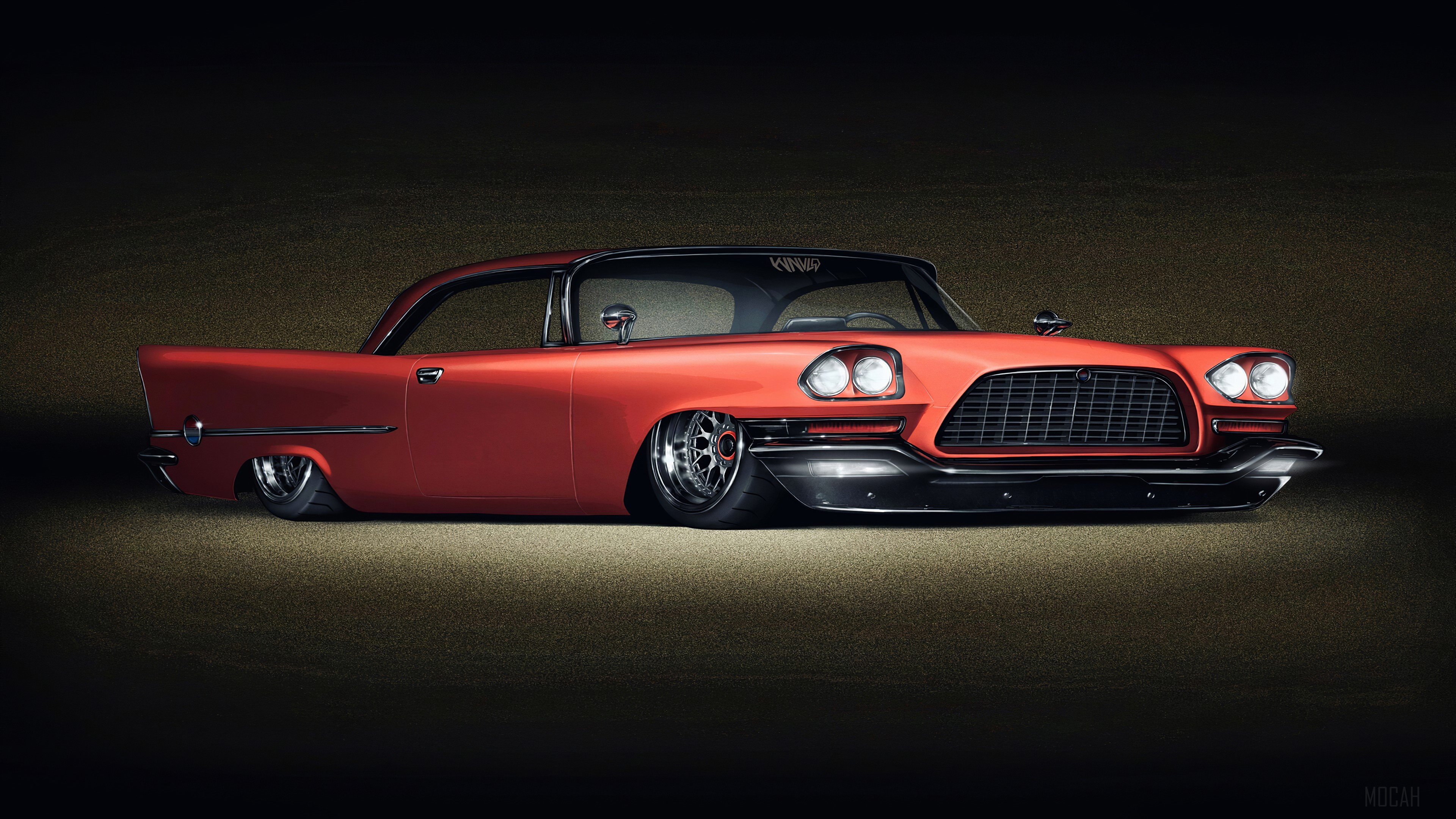 Customized red Chrysler 300 C 4K HD Wallpaper