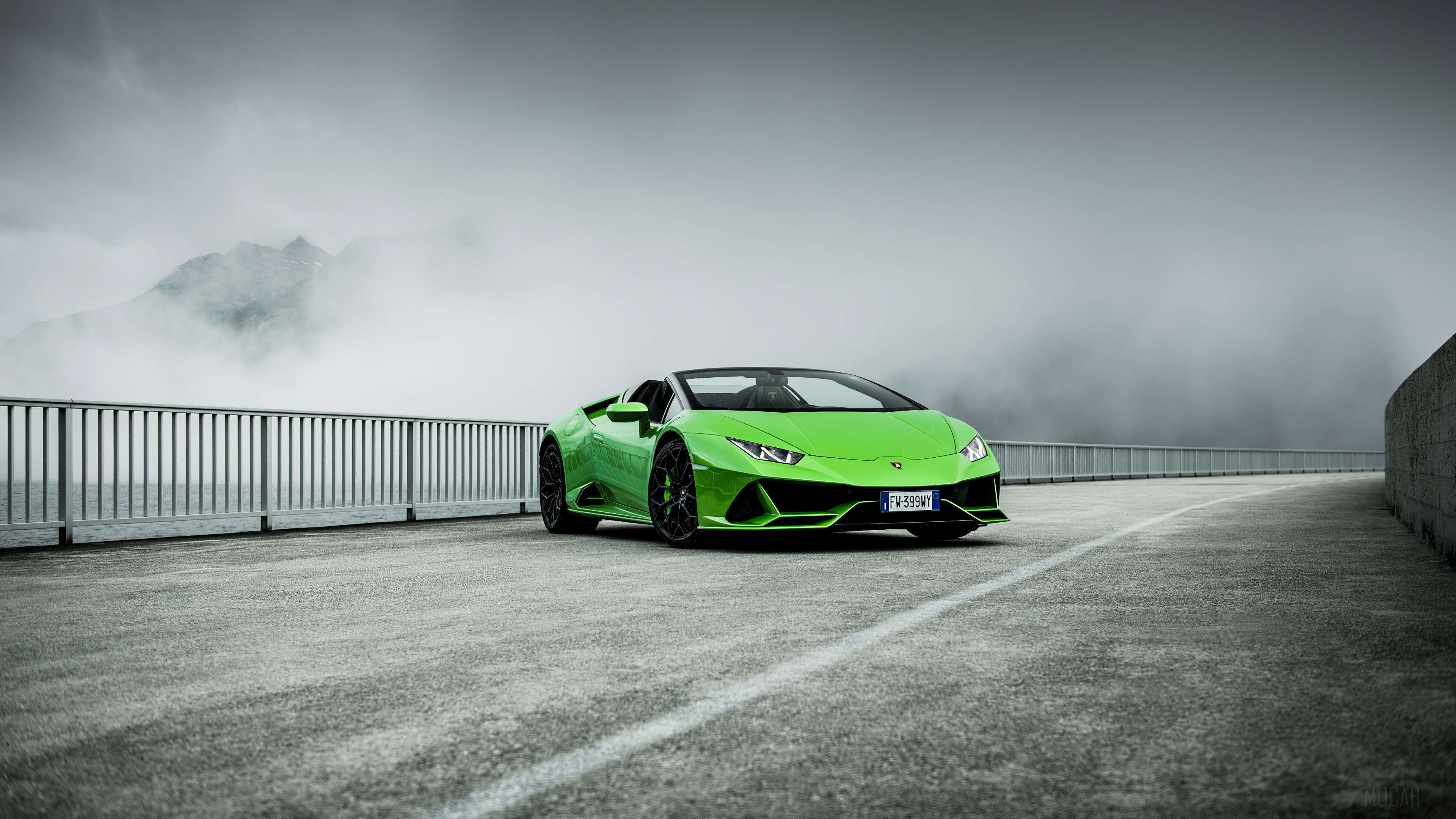 Green Lamborghini Huracan Evo Spyder 2020 4k HD Wallpaper