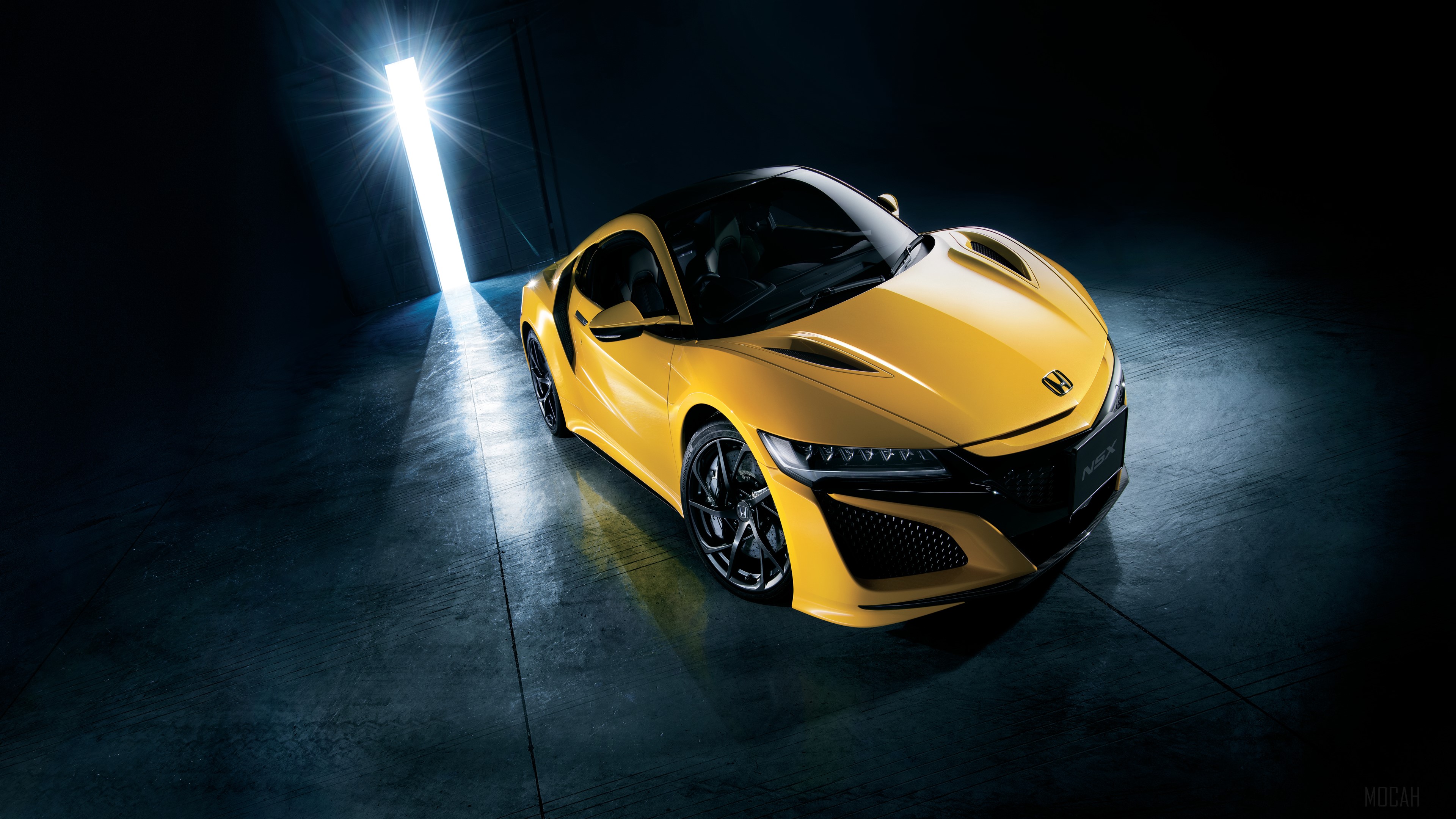 Yellow Honda NSX 4K HD Wallpaper