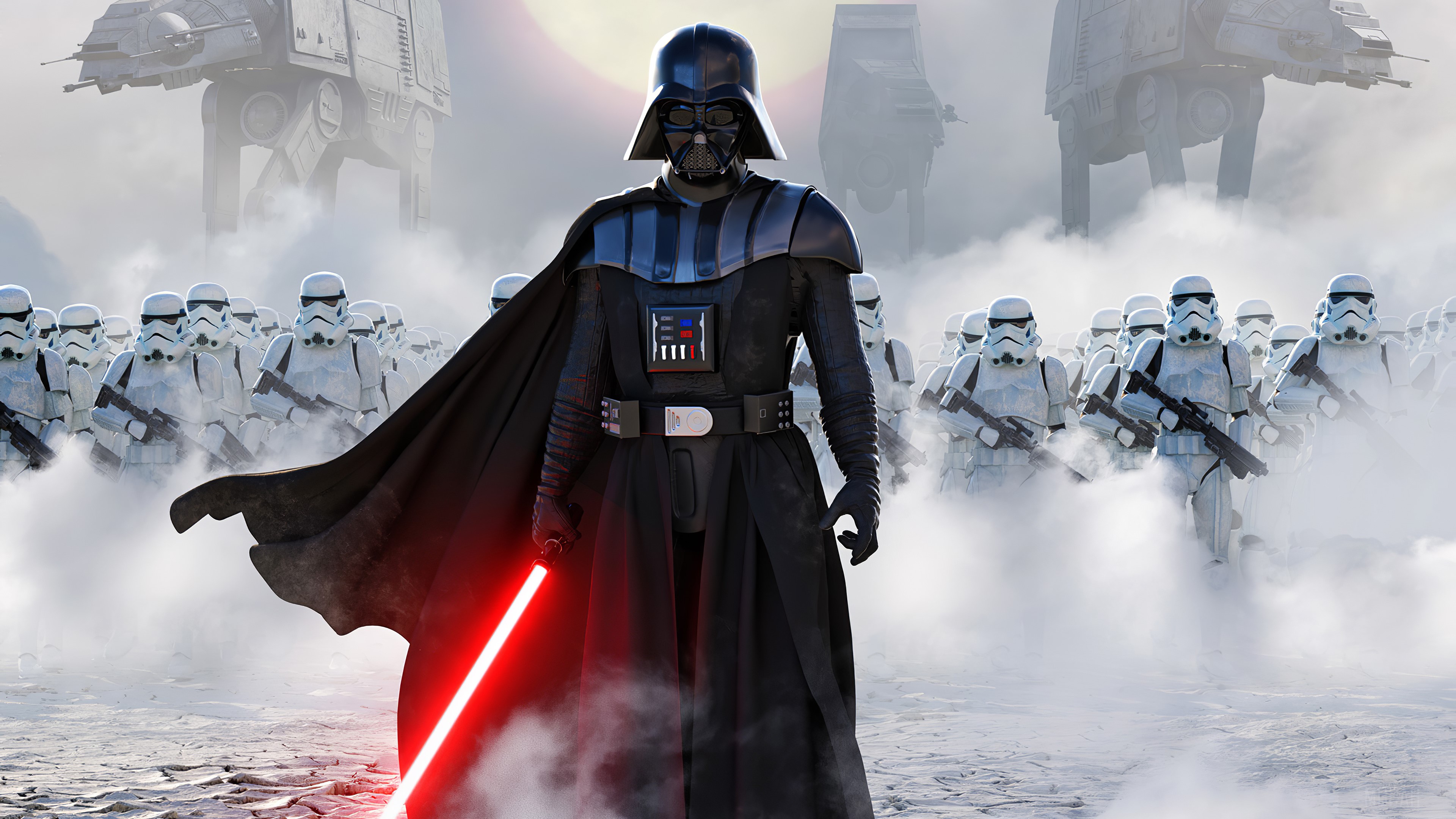 Darth Vader and Stormtroopers from Star Wars HD Wallpaper