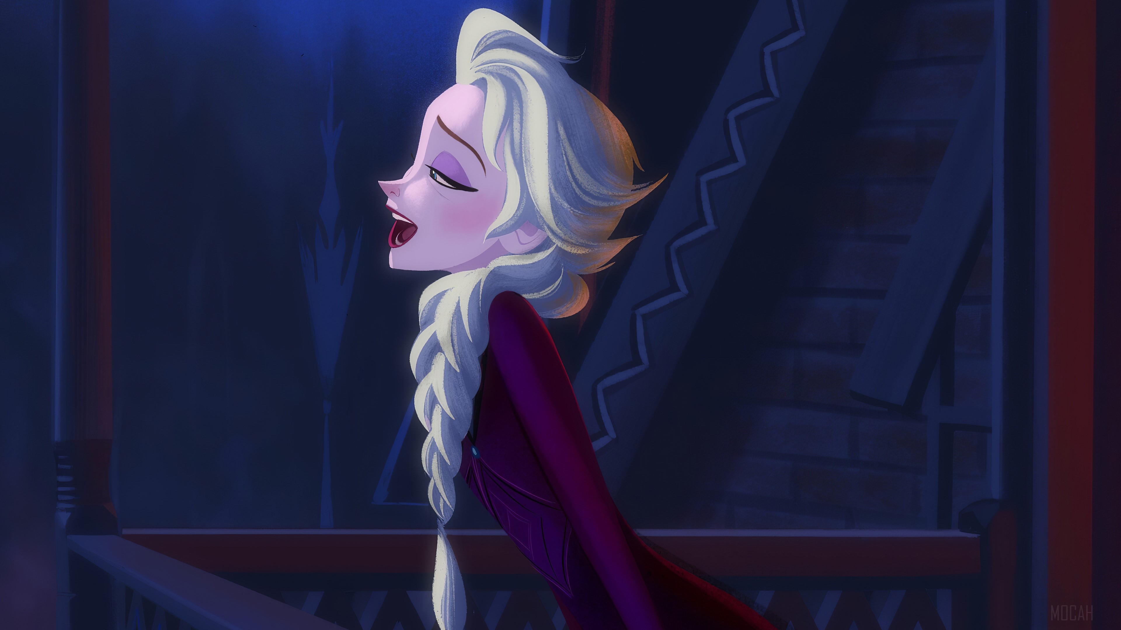 Elsa from Frozen 2 singing HD Wallpaper
