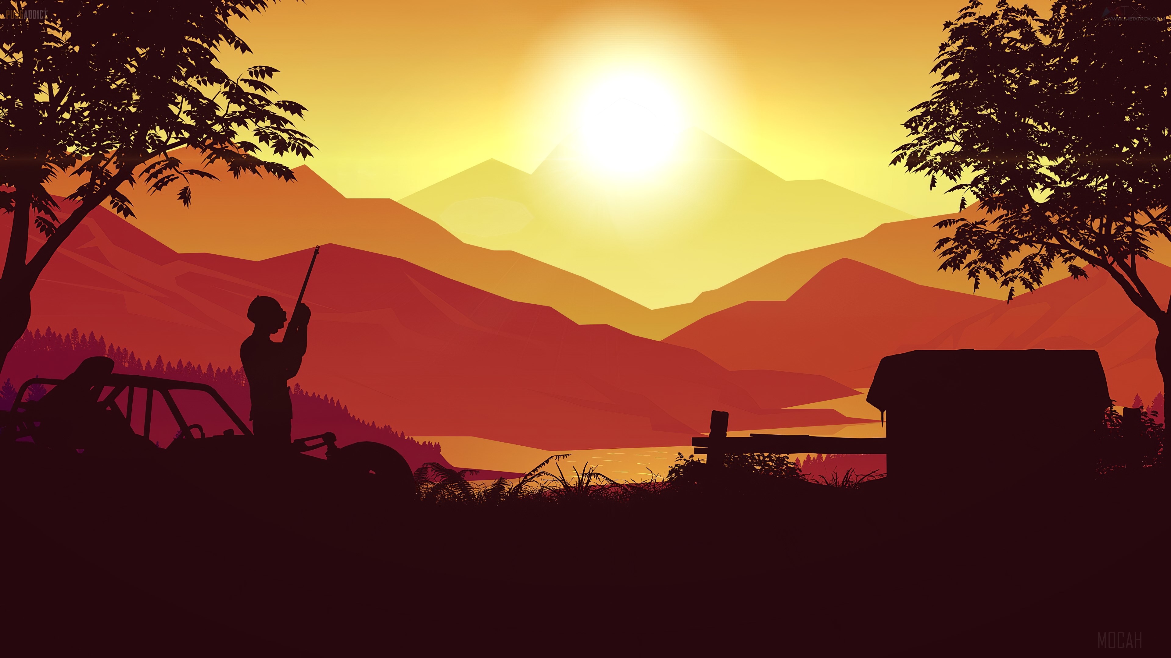 Player with rifle in PUBG 4K HD Wallpaper