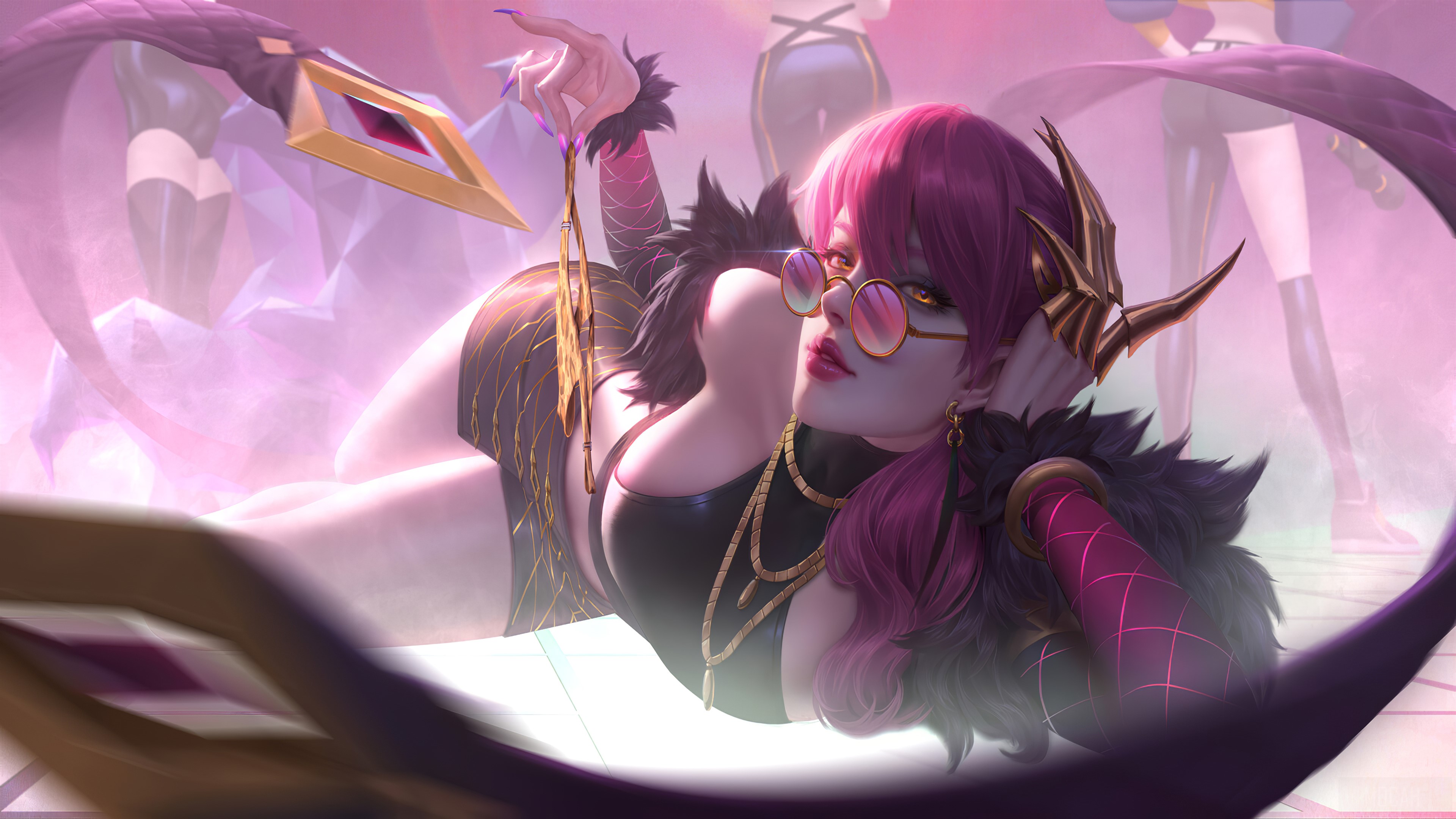K/DA Evelynn from League of Legends 4K HD Wallpaper