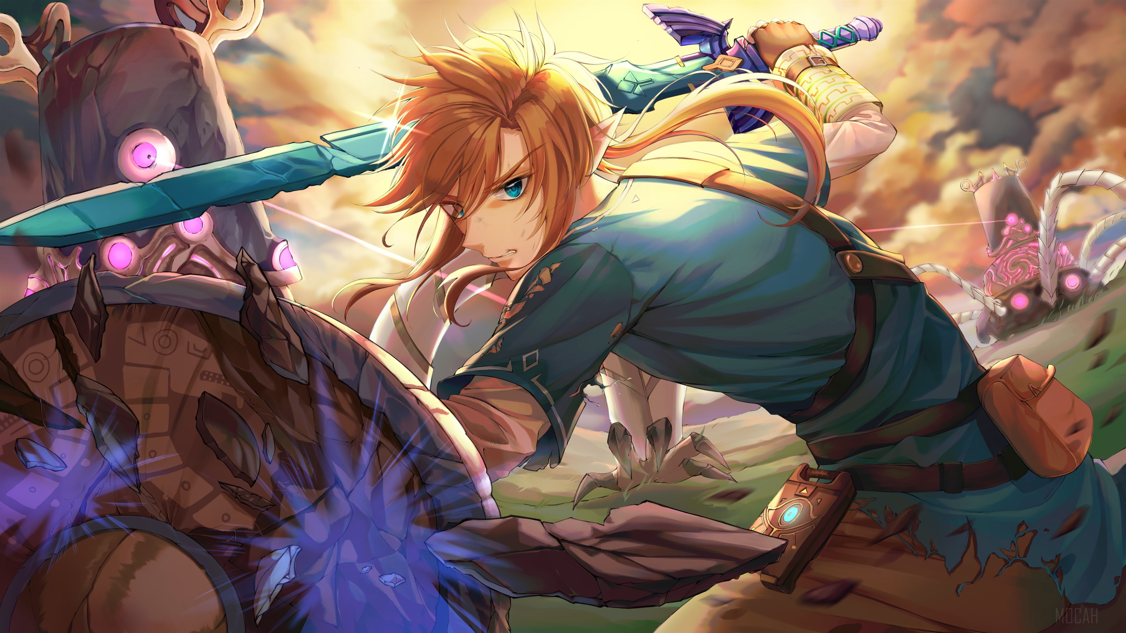 Link from The Legend of Zelda: Breath of the Wild 4K HD Wallpaper