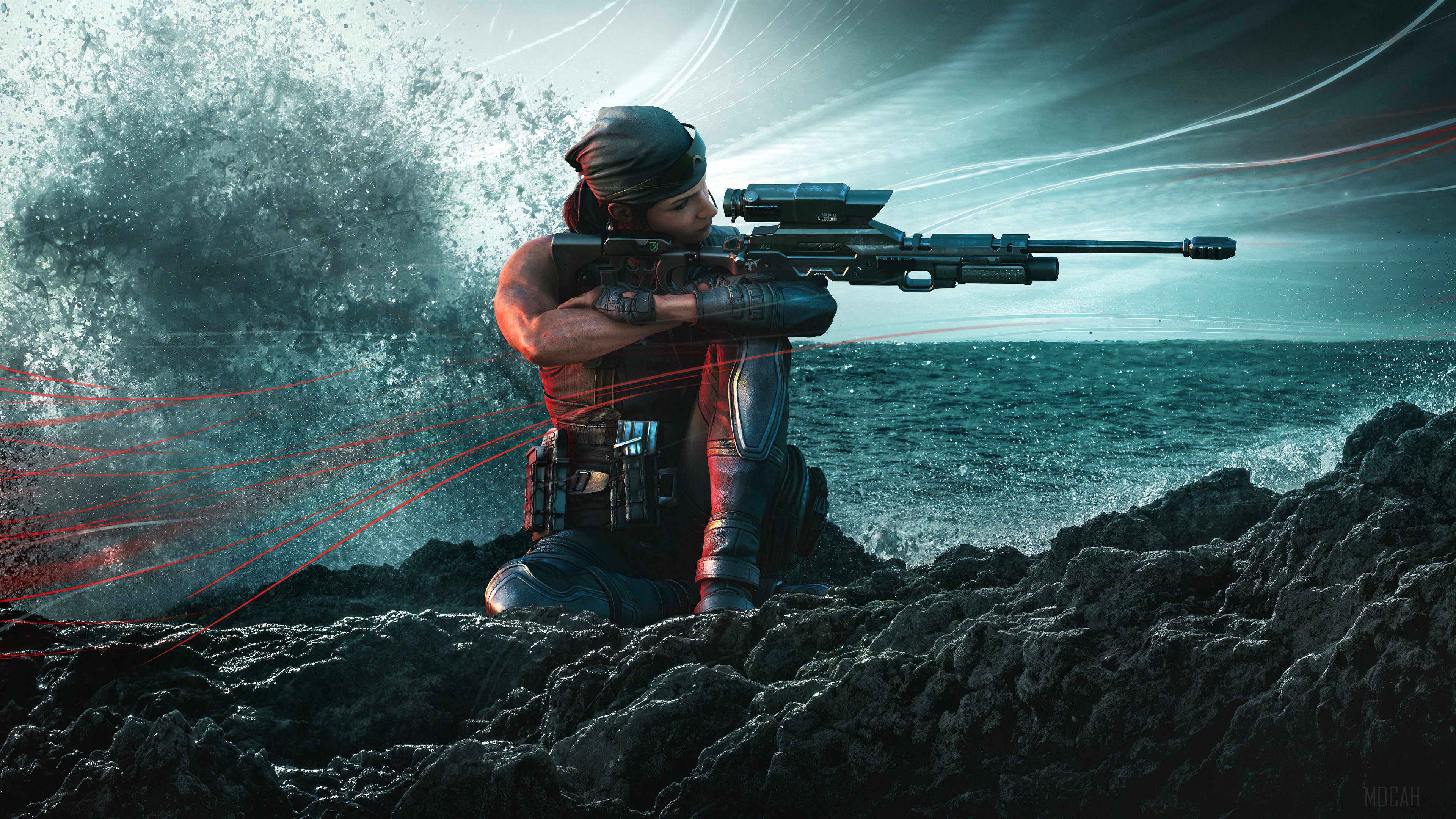 Kaid from Rainbow Six Siege Operation Shifting Tides 4K HD Wallpaper