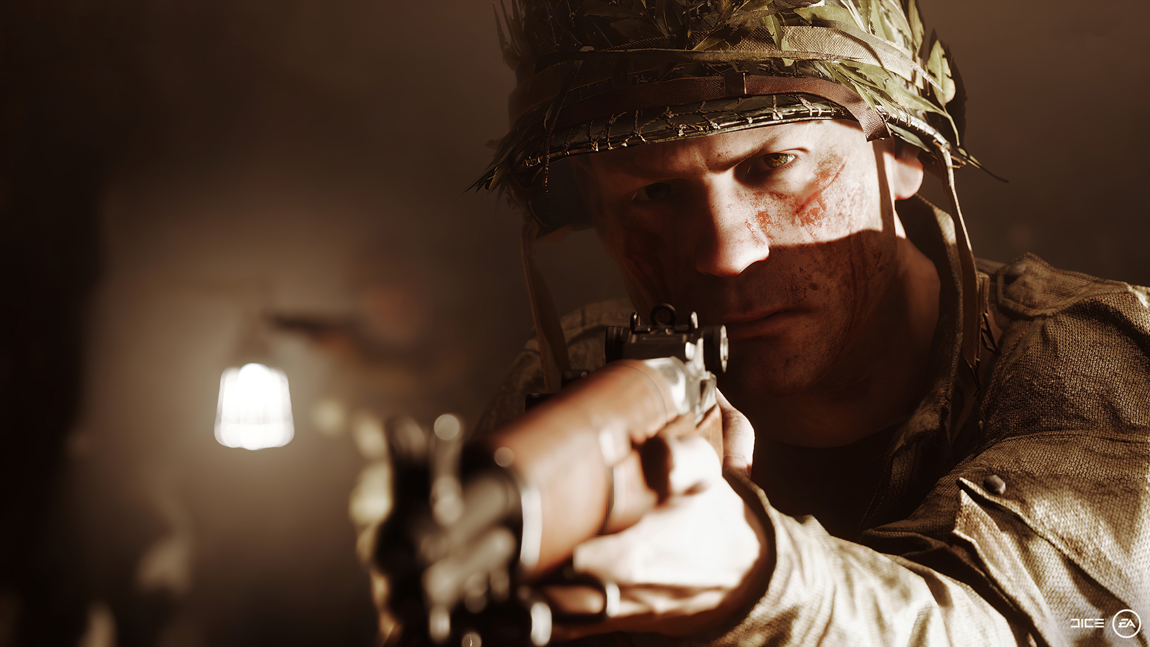 Soldier aiming rifle in Battlefield V War in the Pacific 4K HD Wallpaper