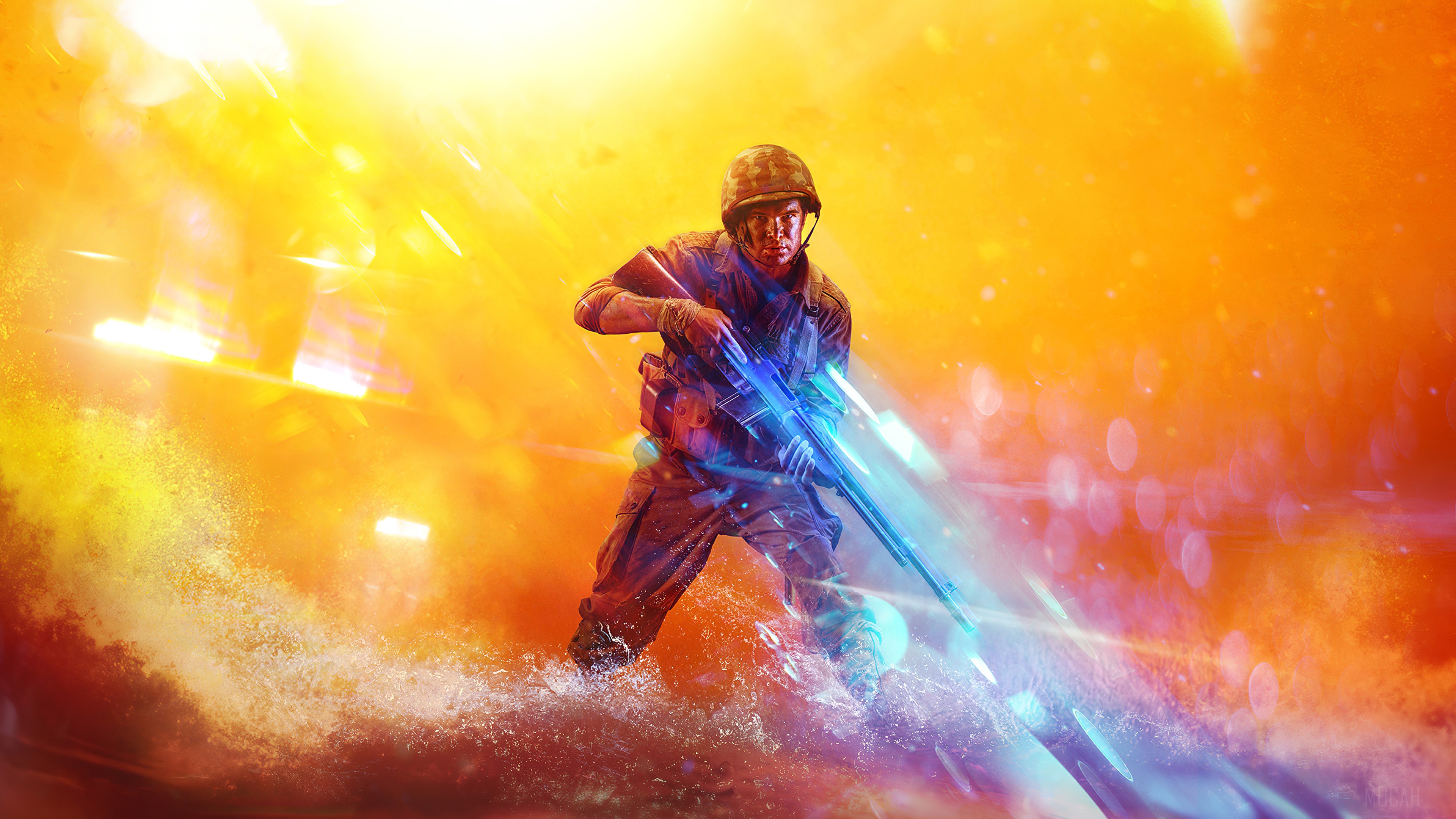 Soldier with rifle in Battlefield 5 4K HD Wallpaper