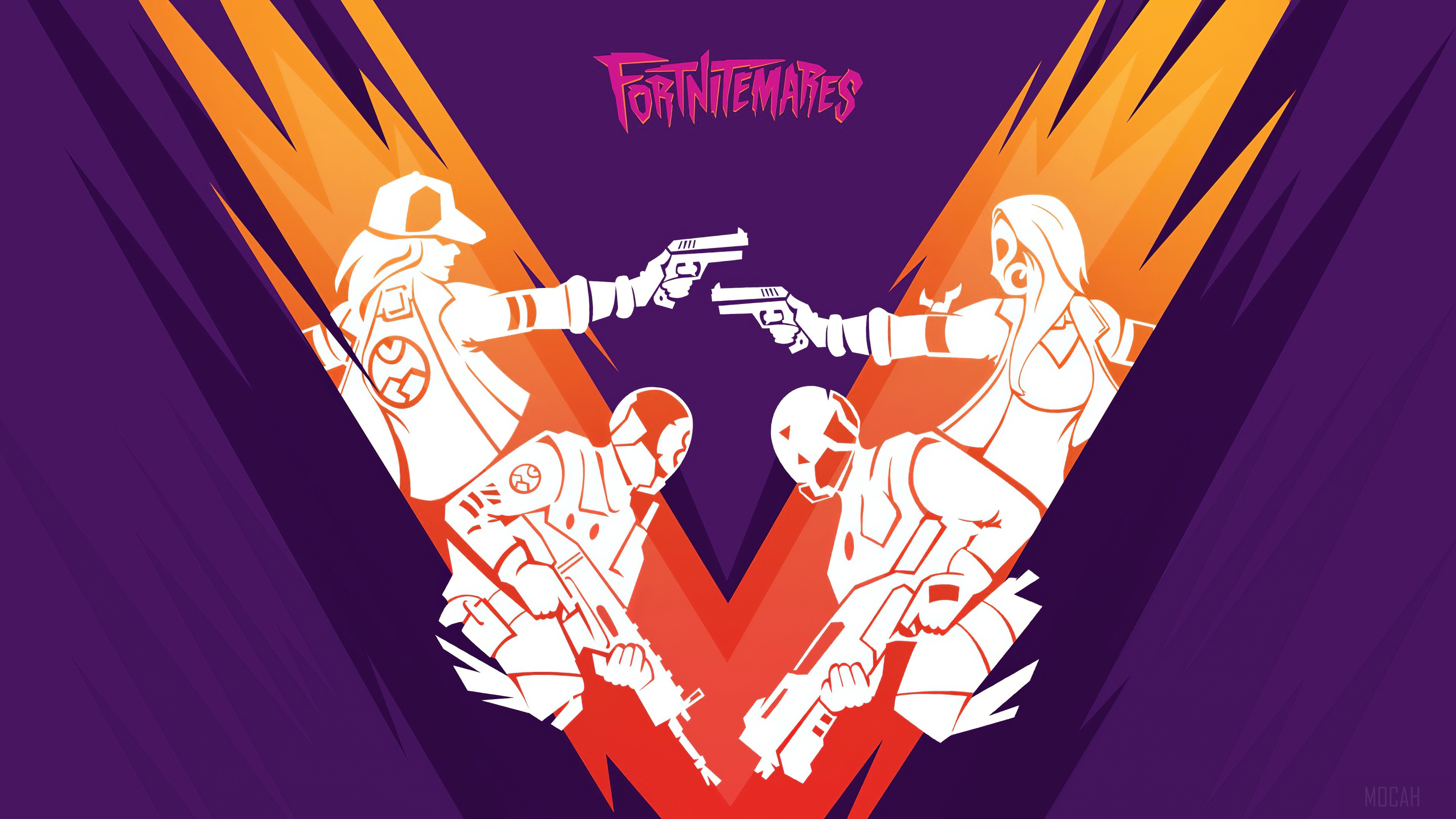 Fortnitemares 4K Minimal Art HD Wallpaper