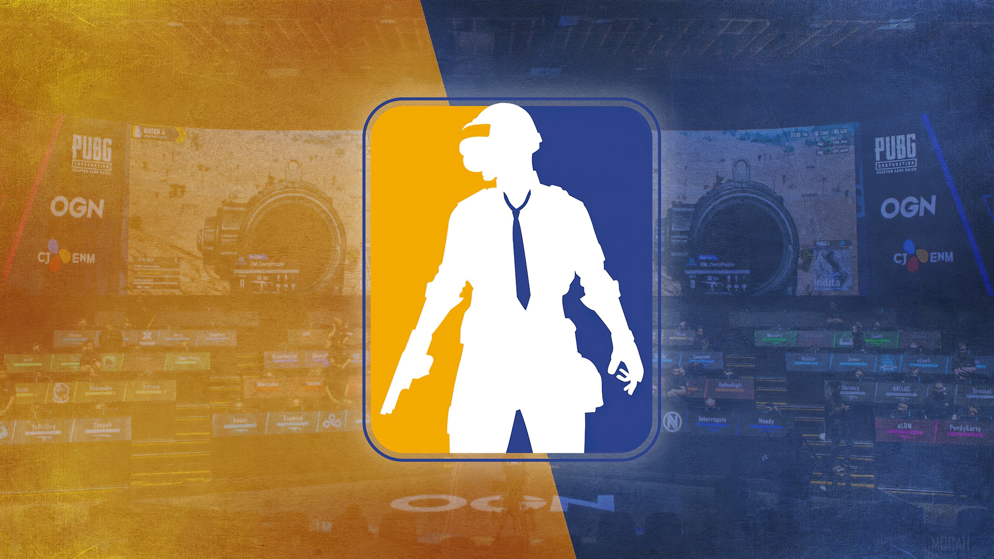 PUBG Player Silhouette with OGN Logo HD Wallpaper