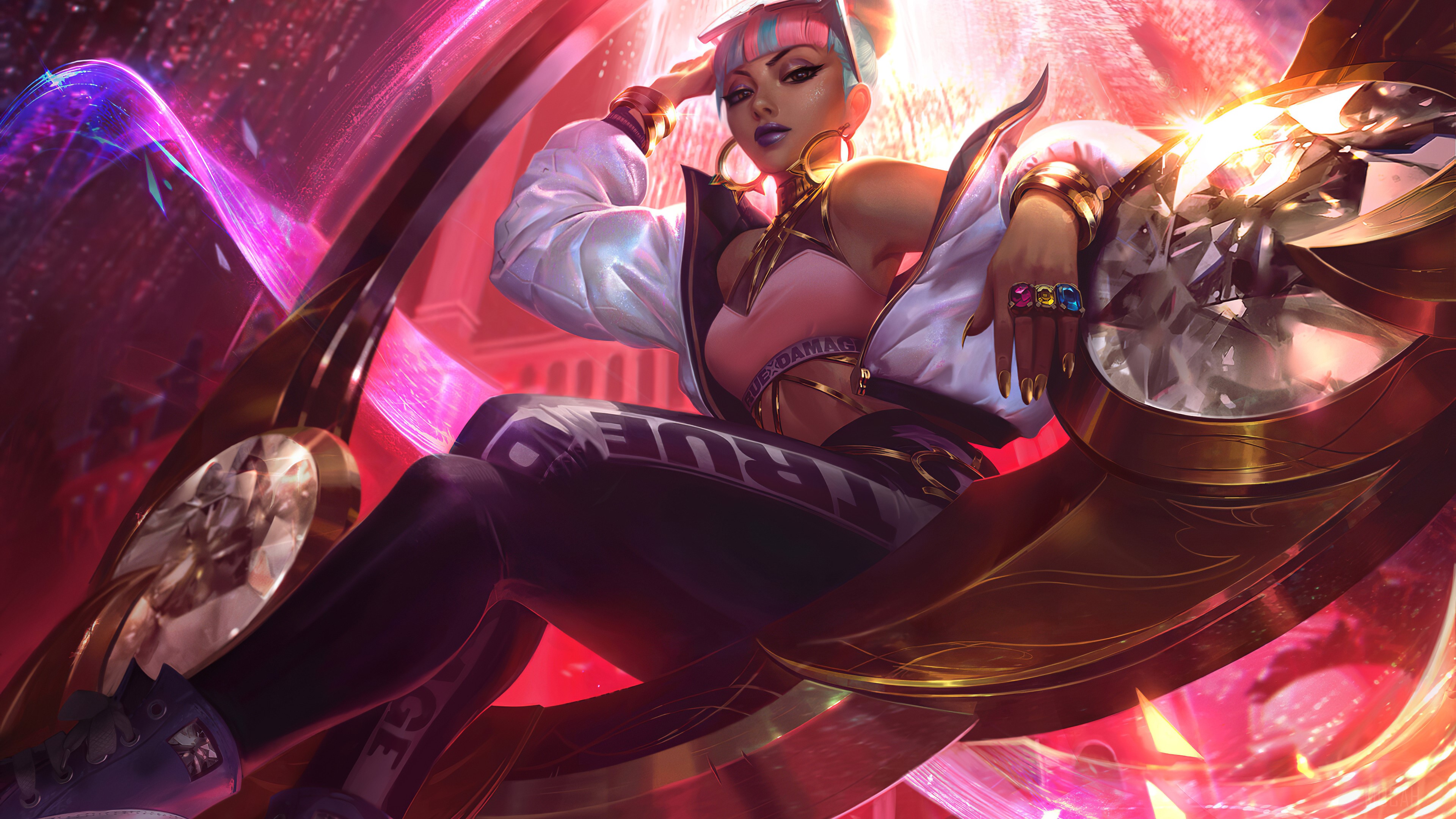 True Damage Qiyana from League of Legends 4K HD Wallpaper