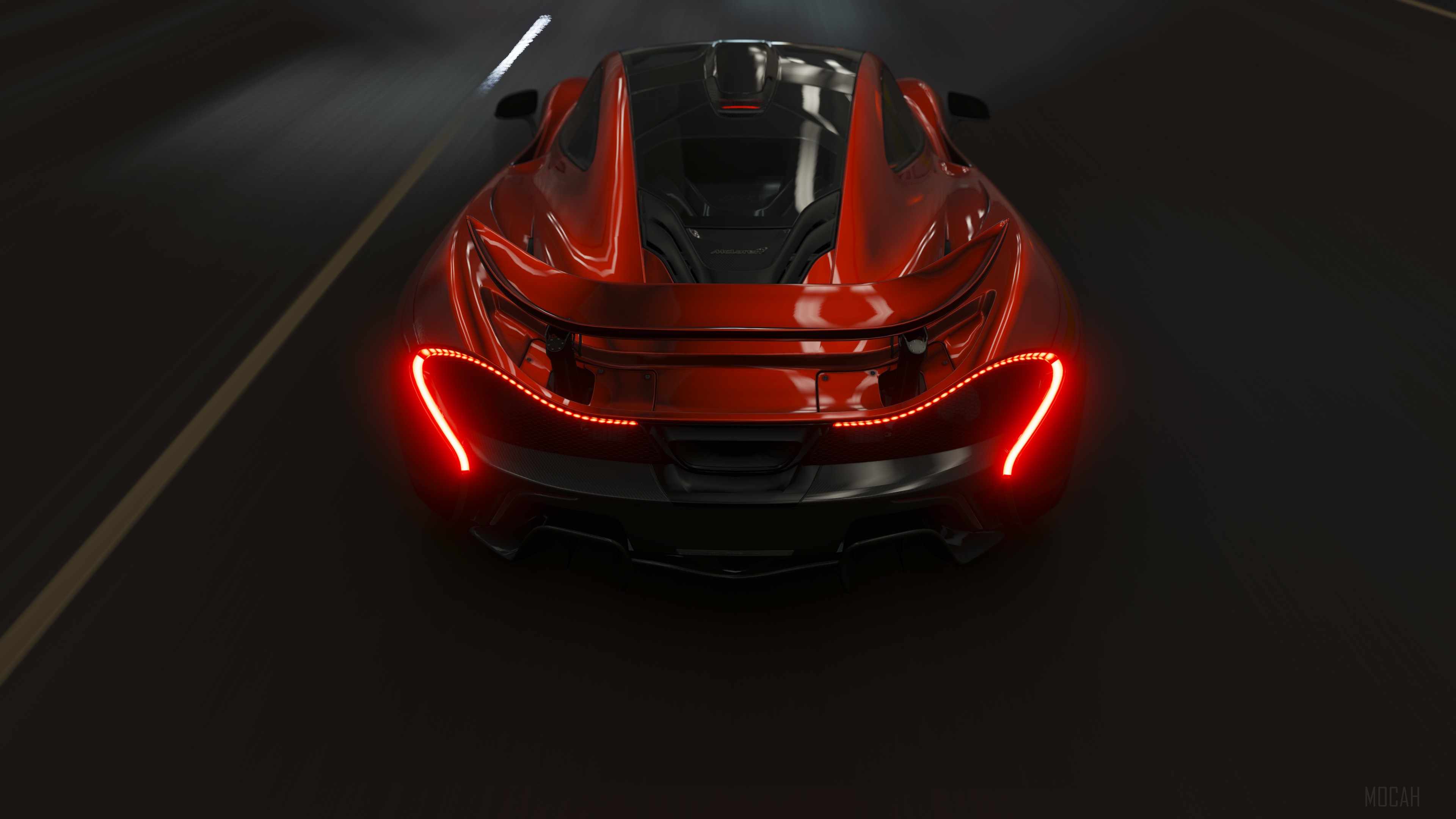 Red McLaren P1 from Forza Horizon 4 4K HD Wallpaper