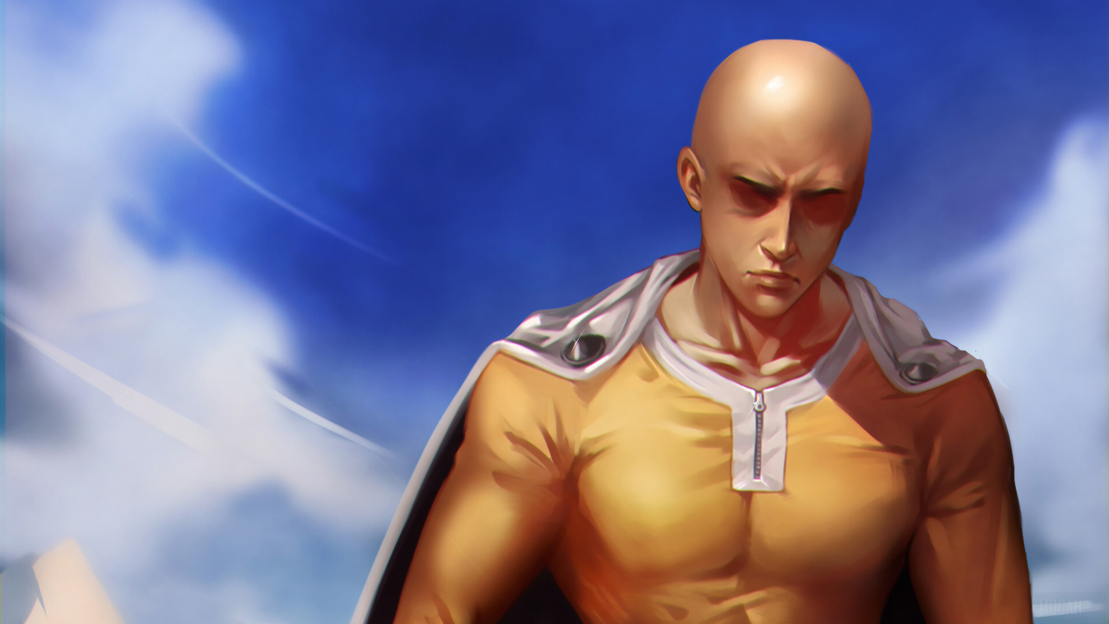 Saitama from One Punch Man Art 4K HD Wallpaper