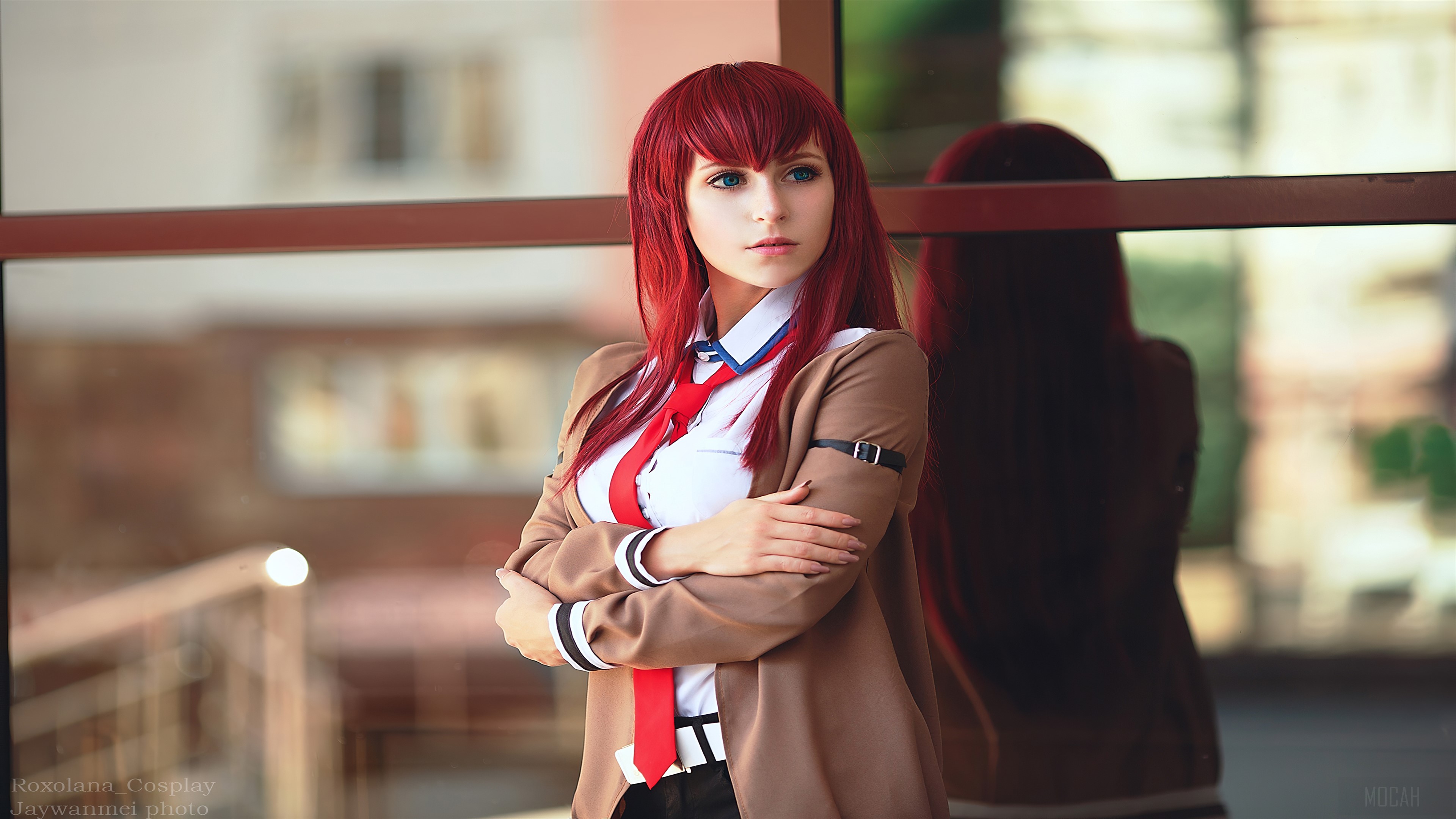 Makise Kurisu from Steins;Gate Cosplay 4K HD Wallpaper