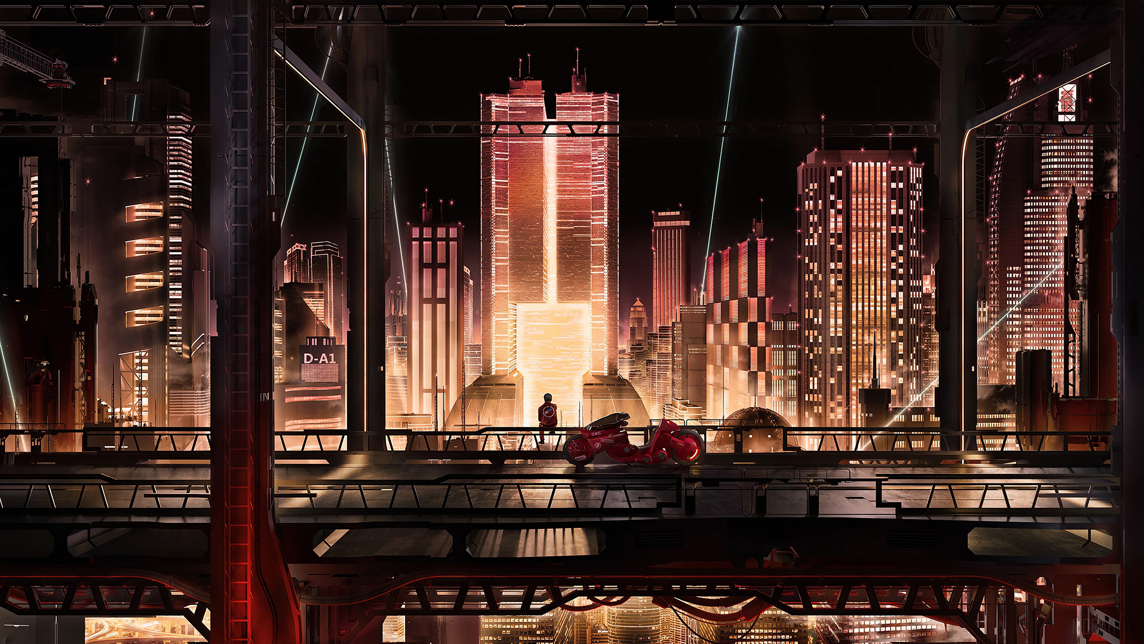Anime City Scape HD Wallpaper