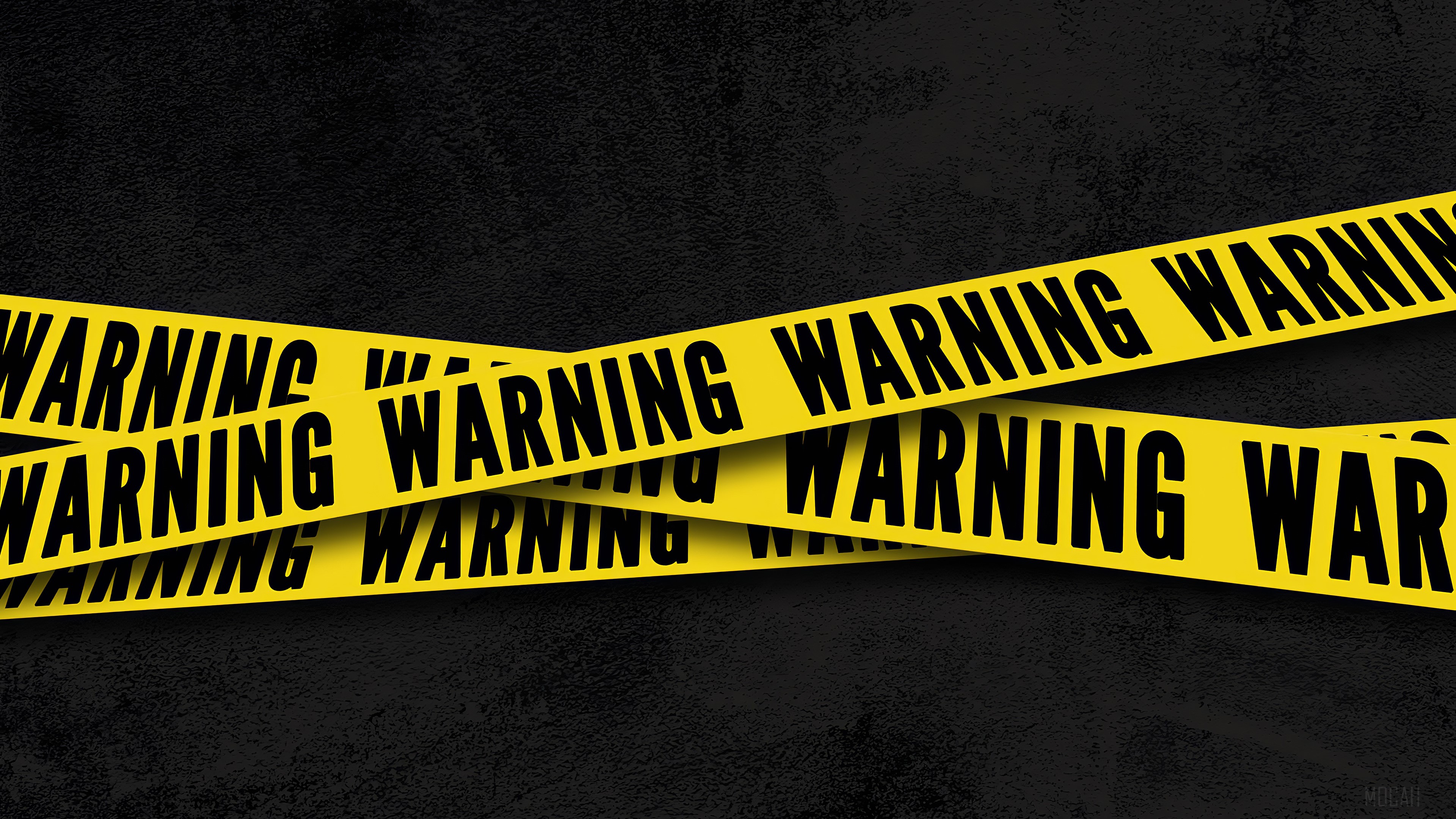 Warning tape 4K HD Wallpaper