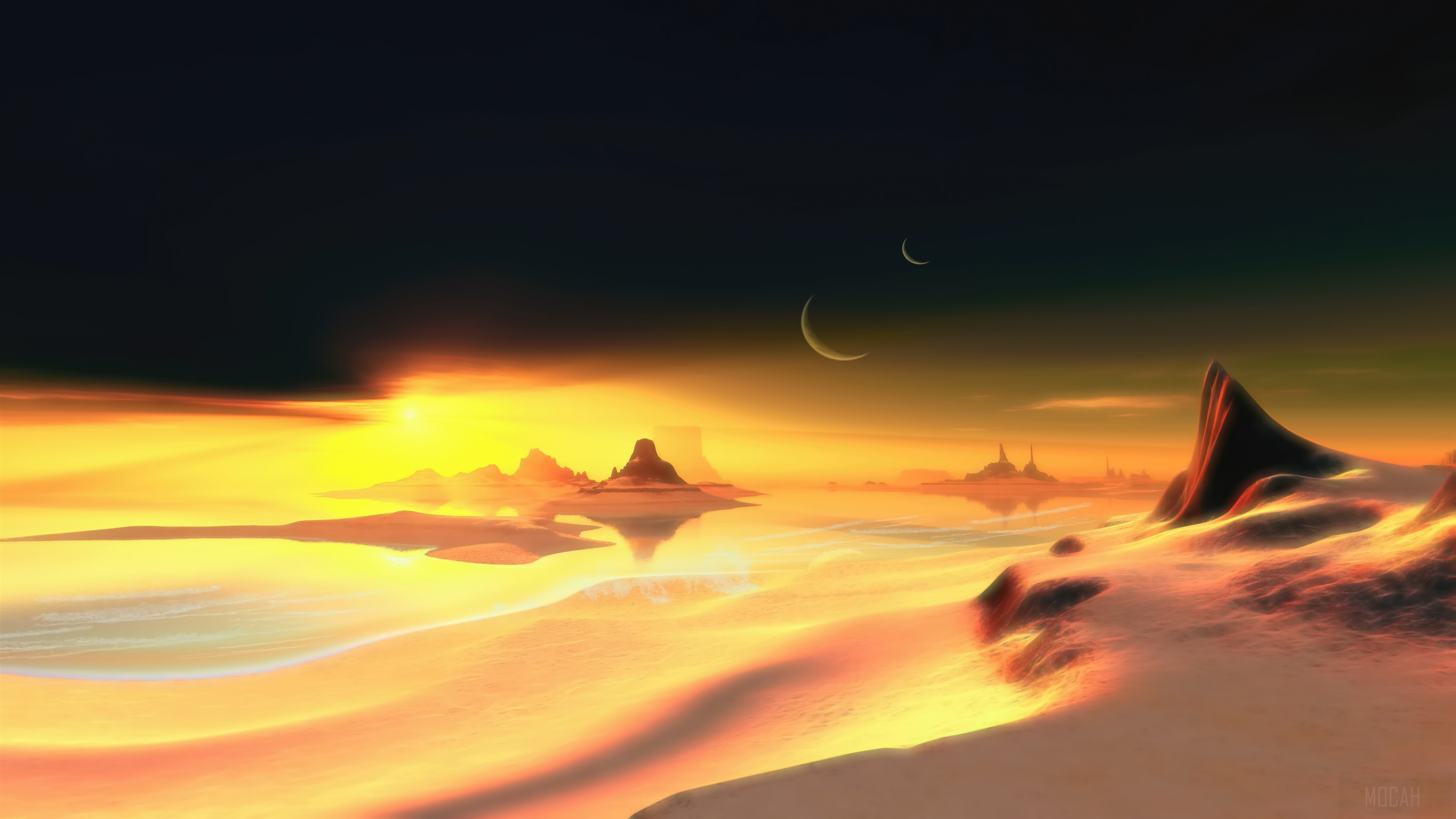 Dune Sea Digital Art HD Wallpaper