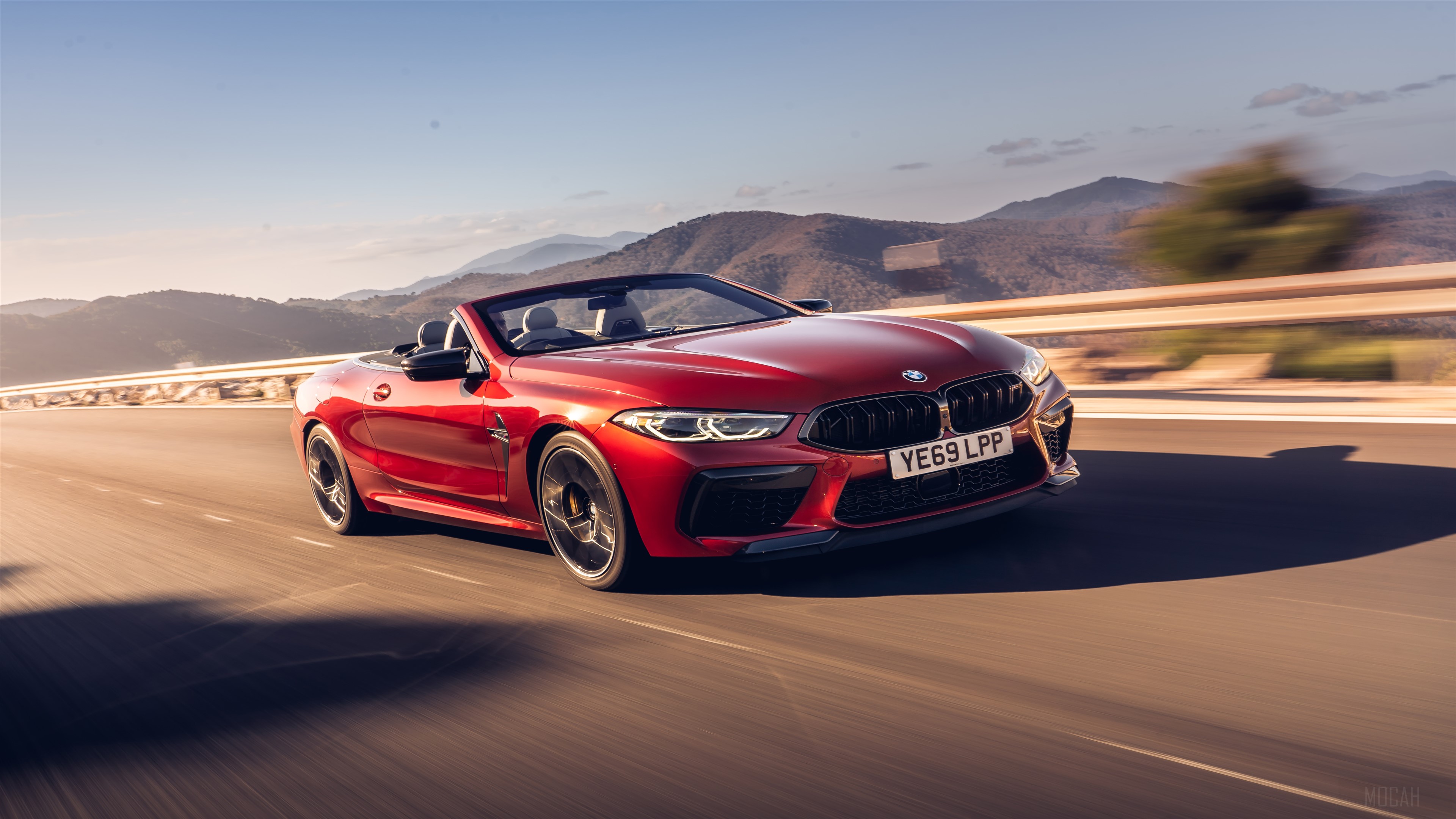 Red BMW M8 Competition Cabrio 2020 4K HD Wallpaper