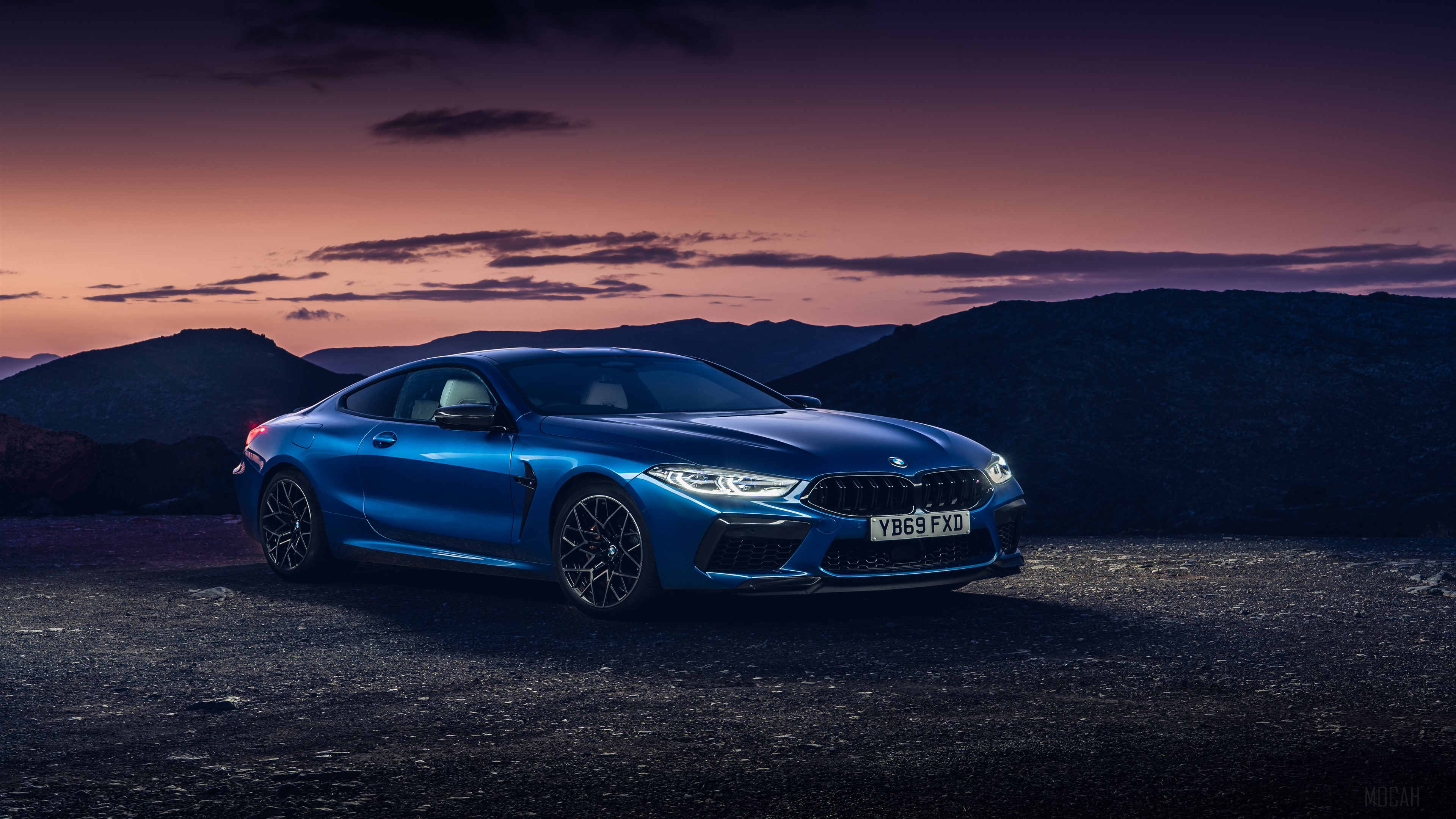 Blue BMW M8 Competition Coupe 4K HD Wallpaper