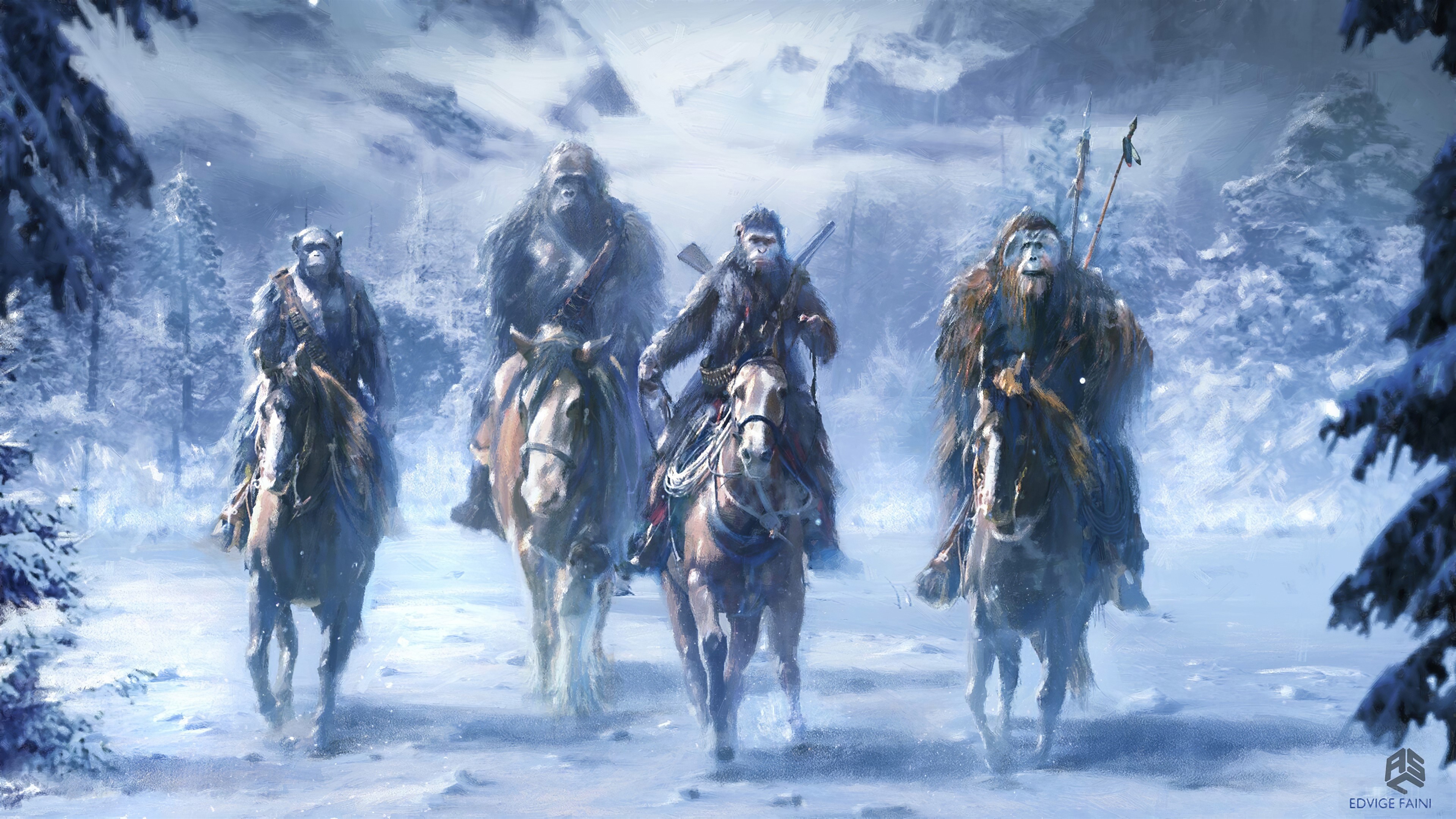 War For The Planet Of The Apes Concept HD Wallpaper