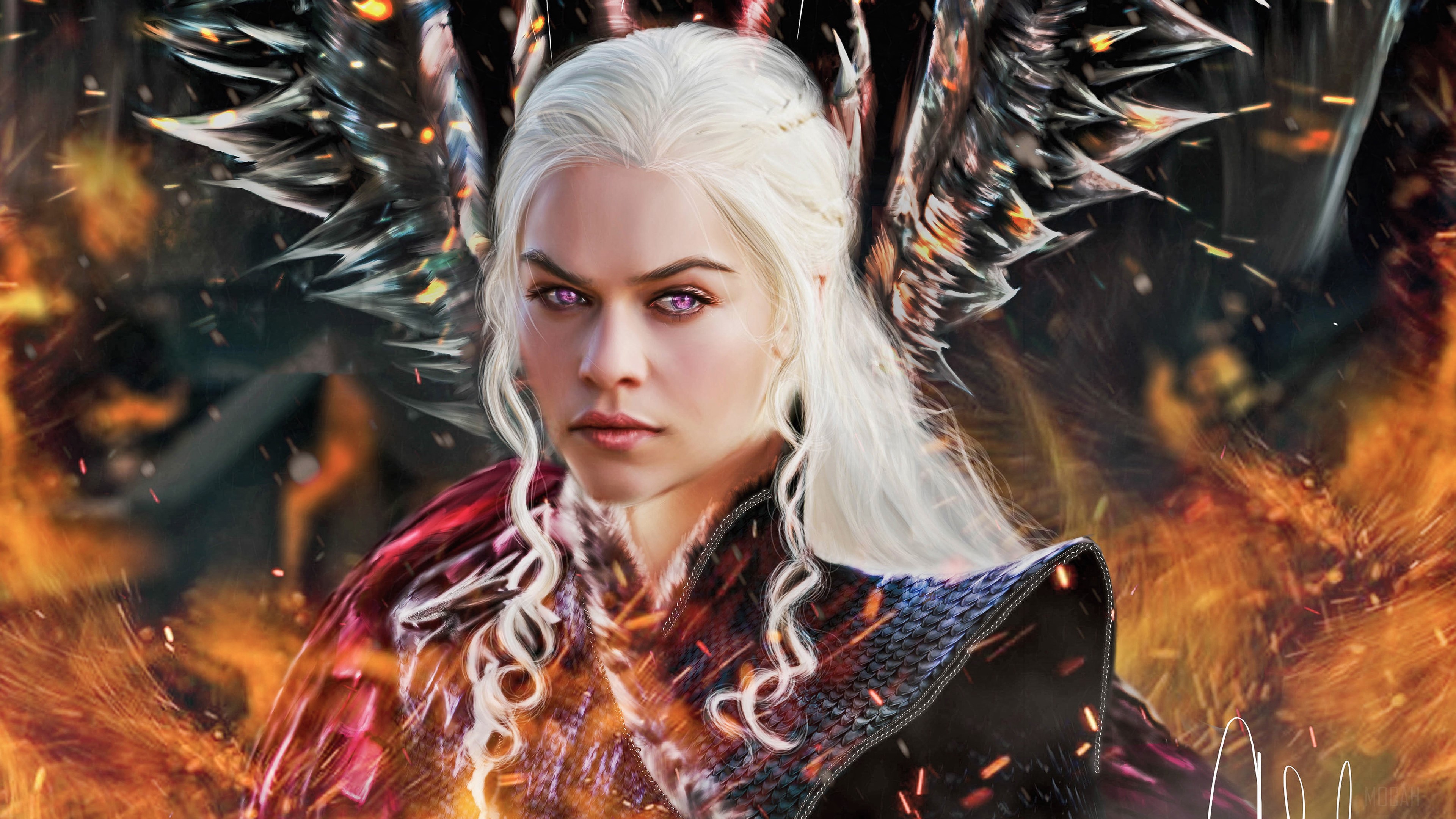 Daenerys Targaryen from Game of Thrones Art 4K HD Wallpaper