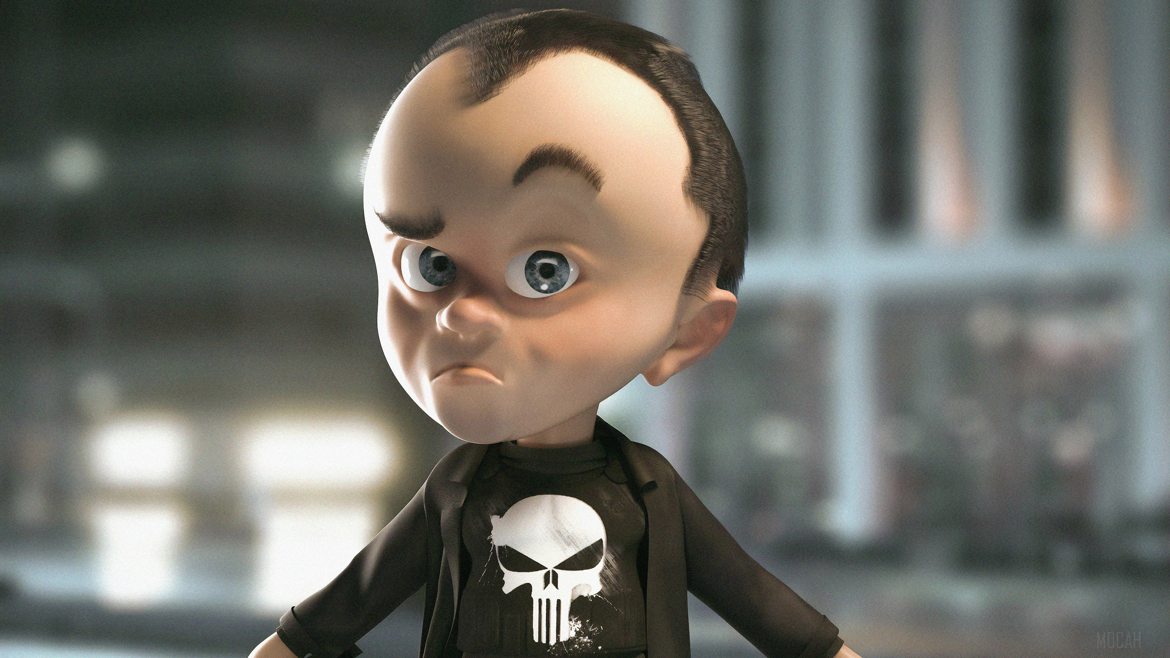 Punisher Cartoon Art HD Wallpaper