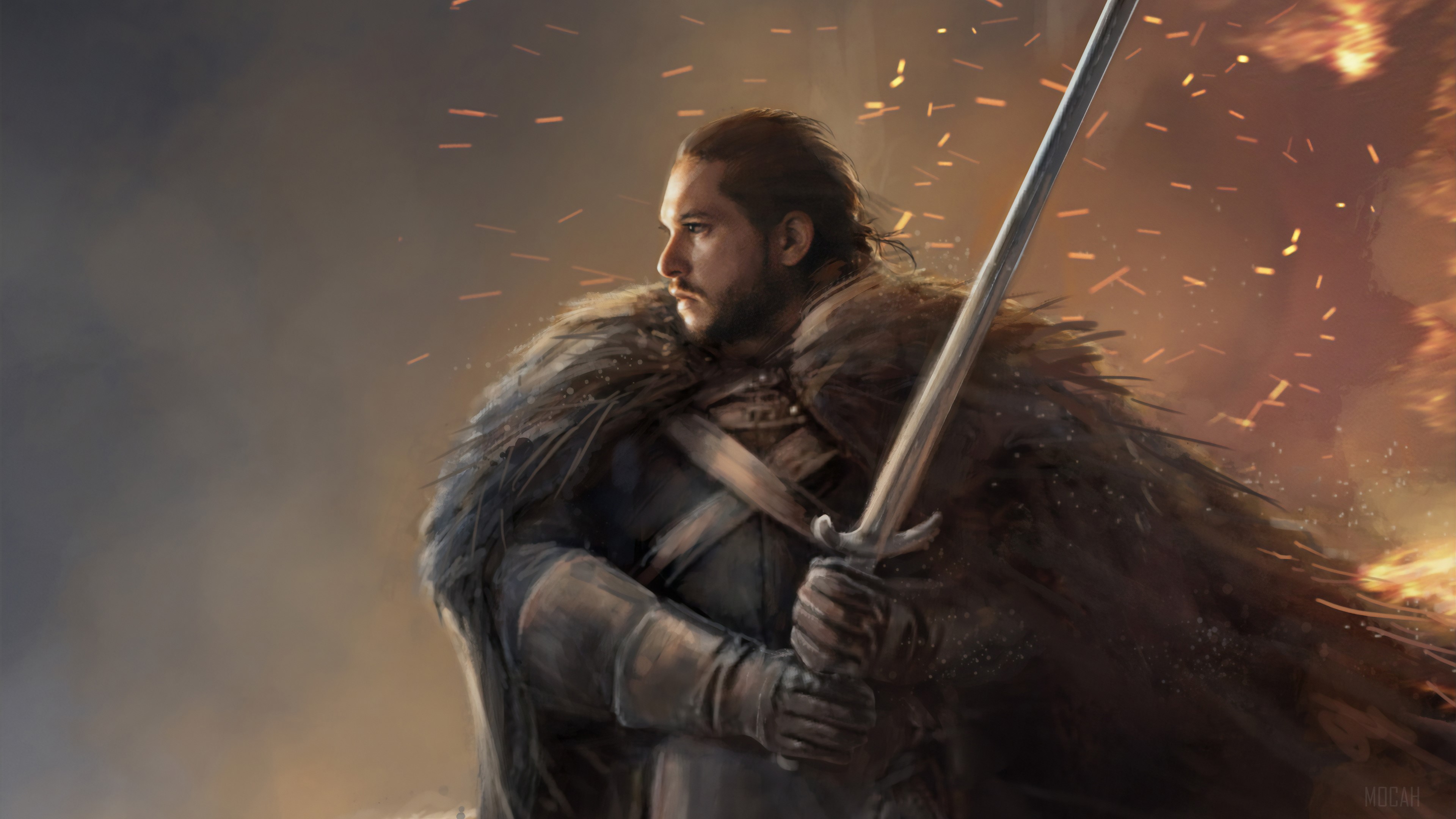 Jon Snow Fan Art HD Wallpaper