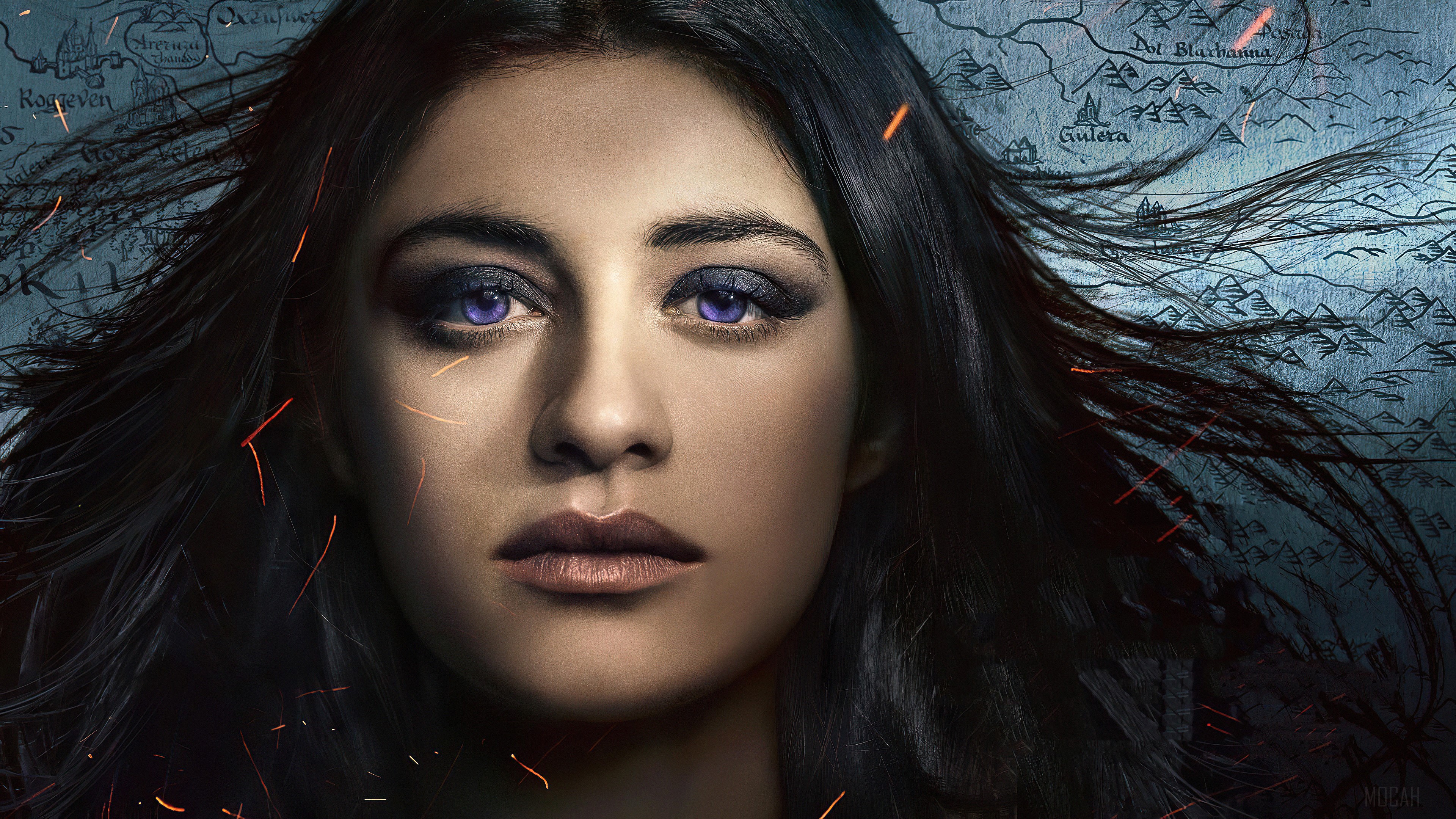 Anya Chalotra as Yennefer from The Witcher 4K HD Wallpaper