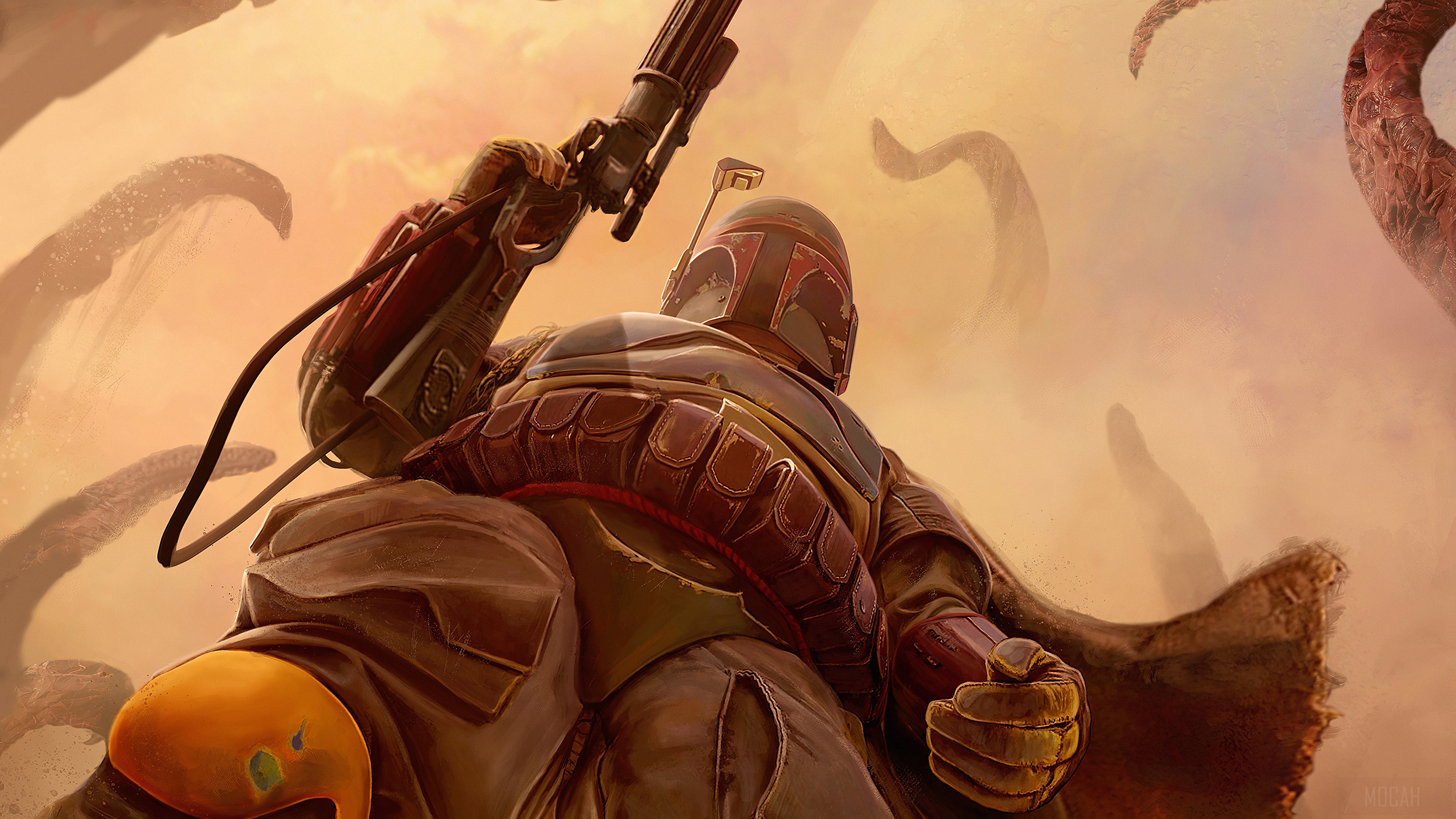 Boba Fett from The Mandalorian Art 4K HD Wallpaper
