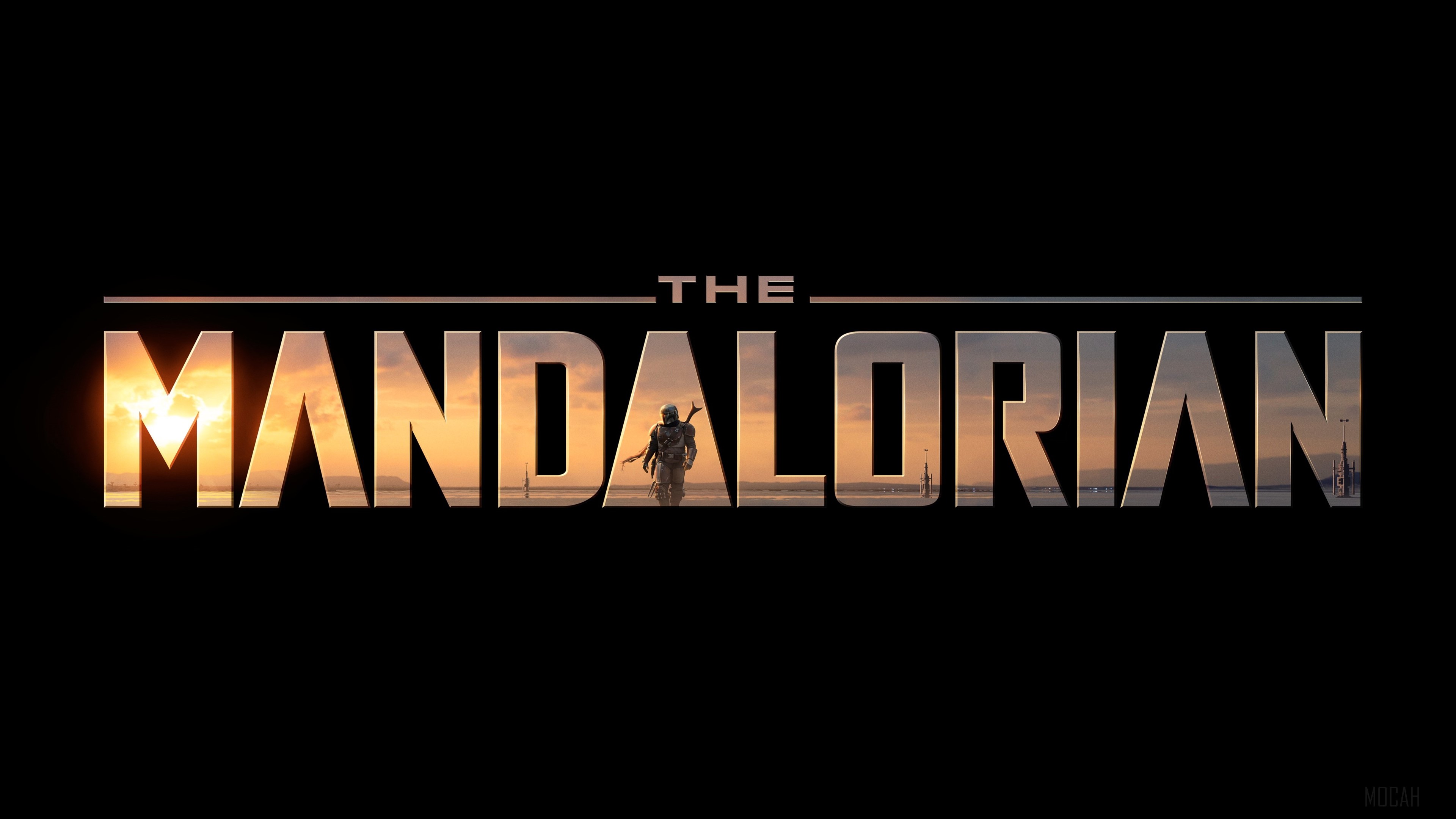The Mandalorian Logo HD Wallpaper