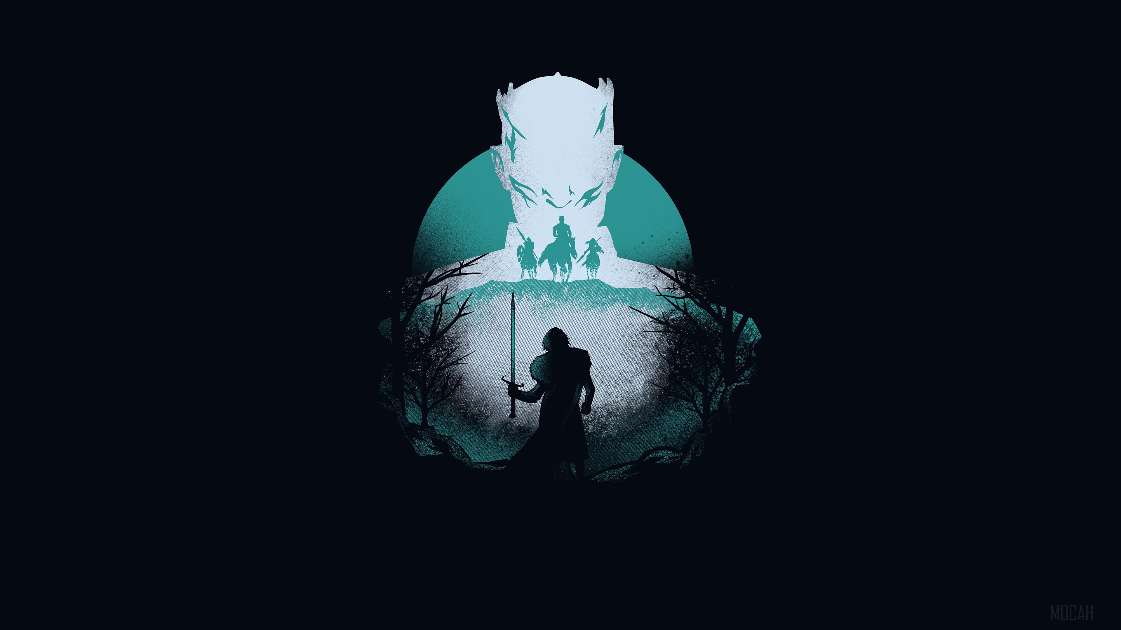 Night King and Jon Snow from Game of Thrones 4K HD Wallpaper