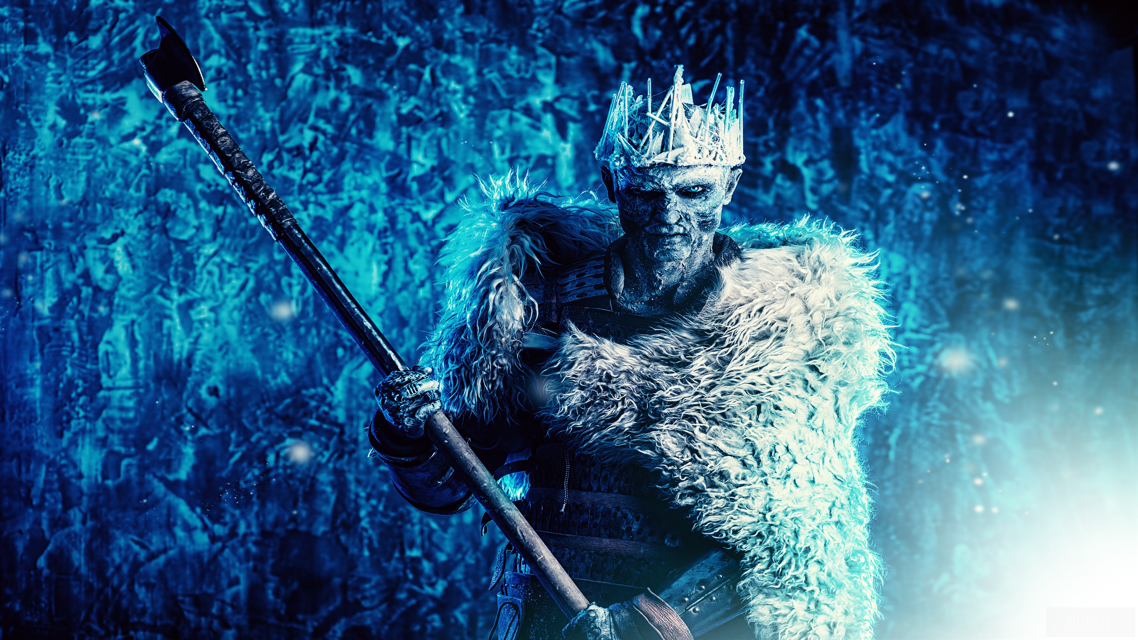 Night King with Crown and Axe 4K HD Wallpaper
