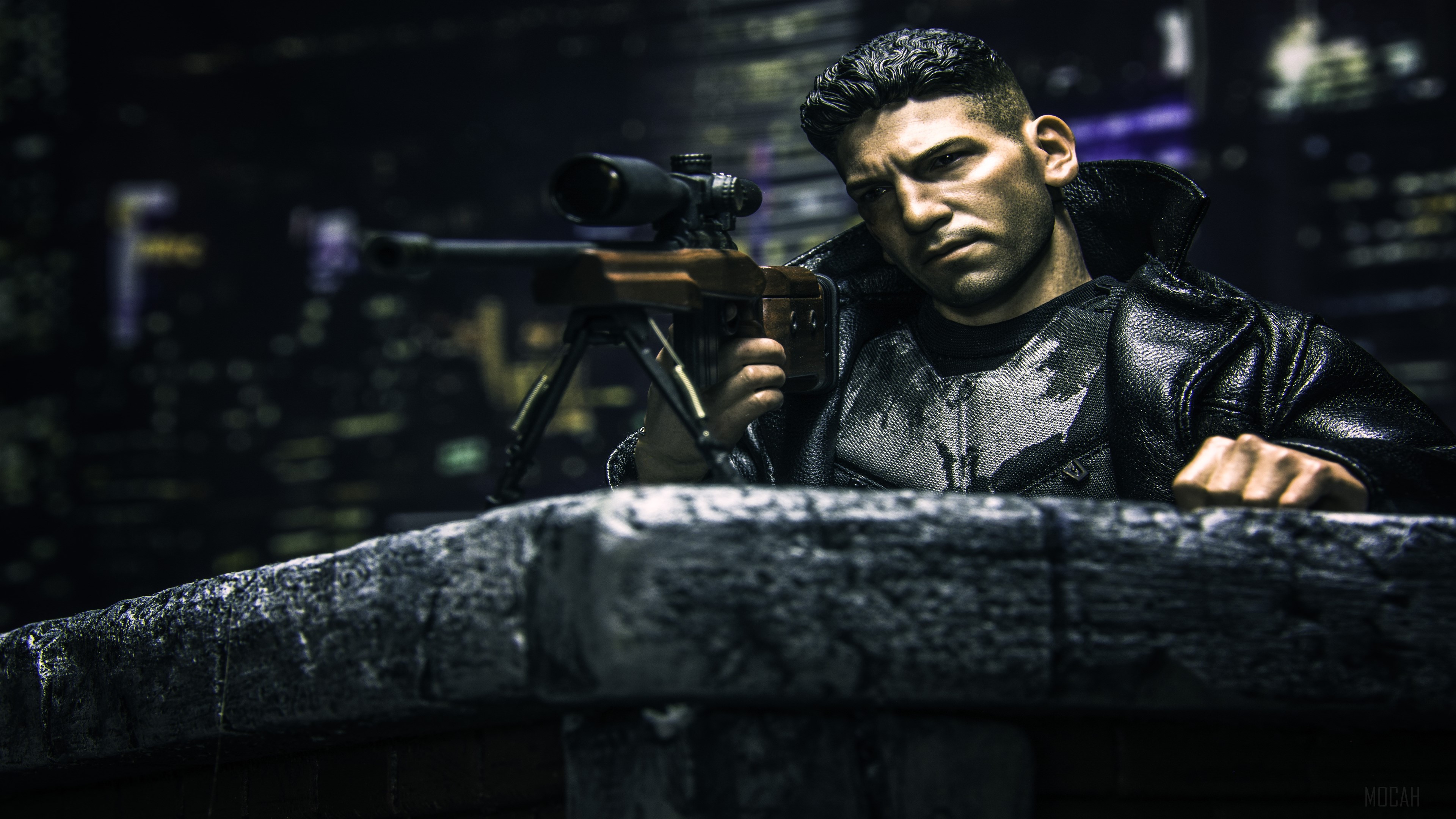 The Punisher with Sniper Rifle 4K HD Wallpaper