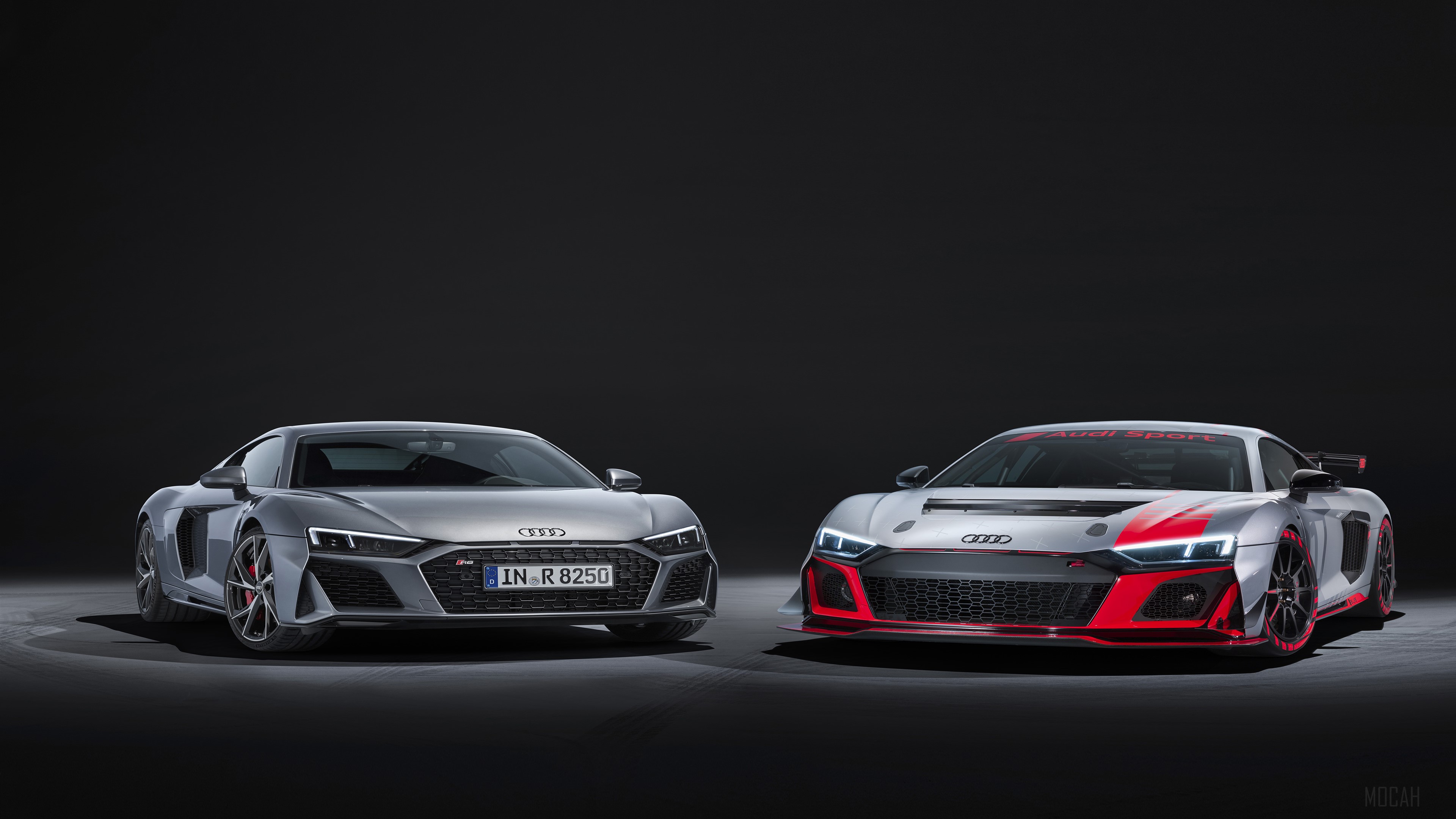 Two Audi R8 Sports cars HD Wallpaper