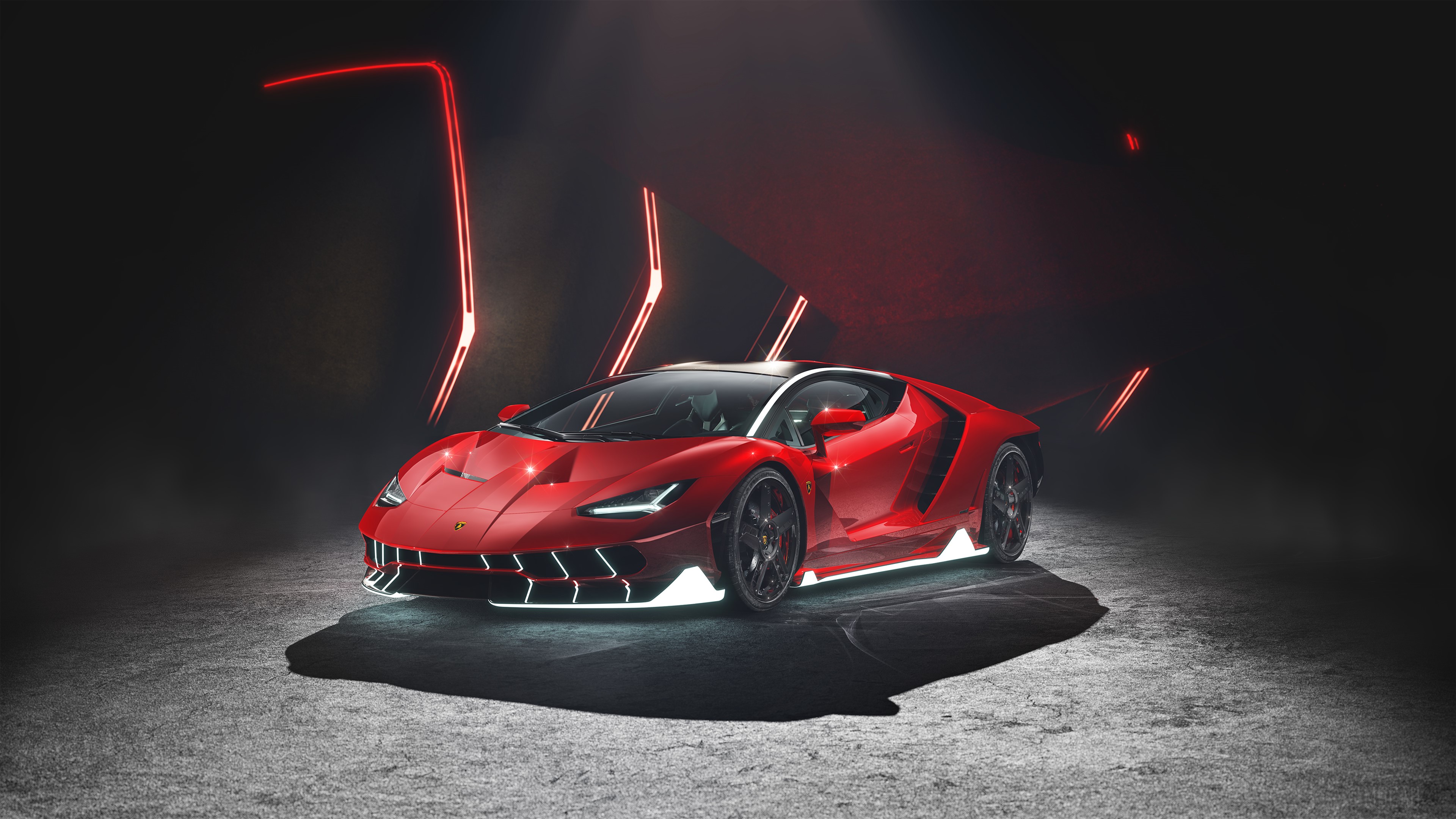 Red Lamborghini Centenario in 4K HD Wallpaper