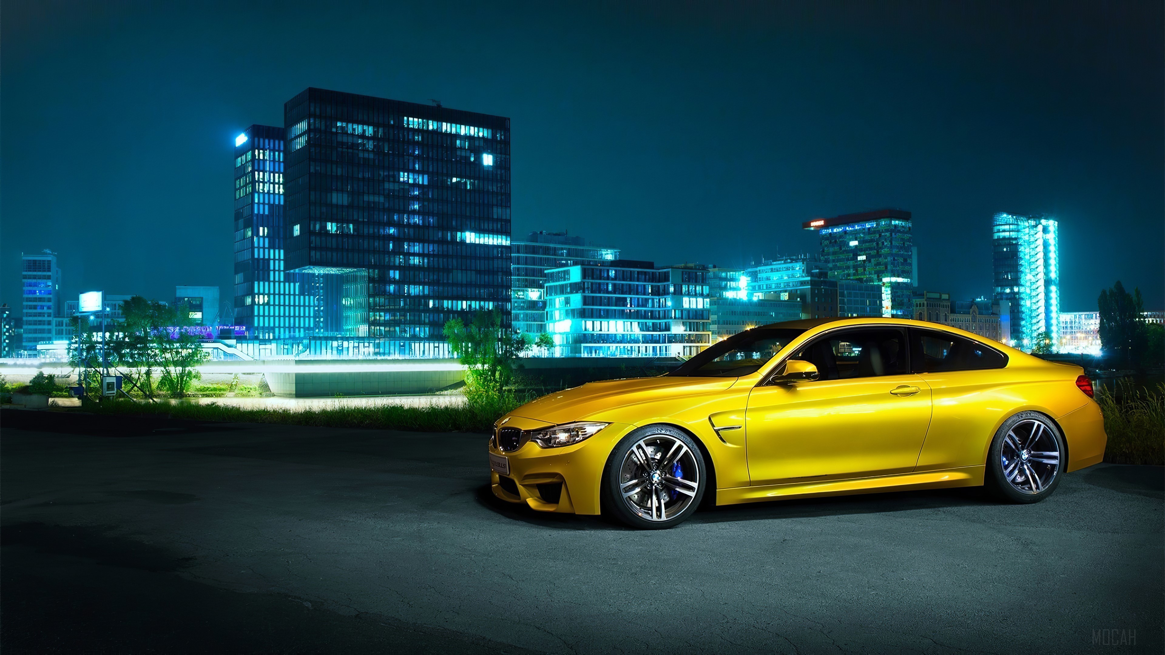 Yellow BMW M4 Coupe 4K HD Wallpaper