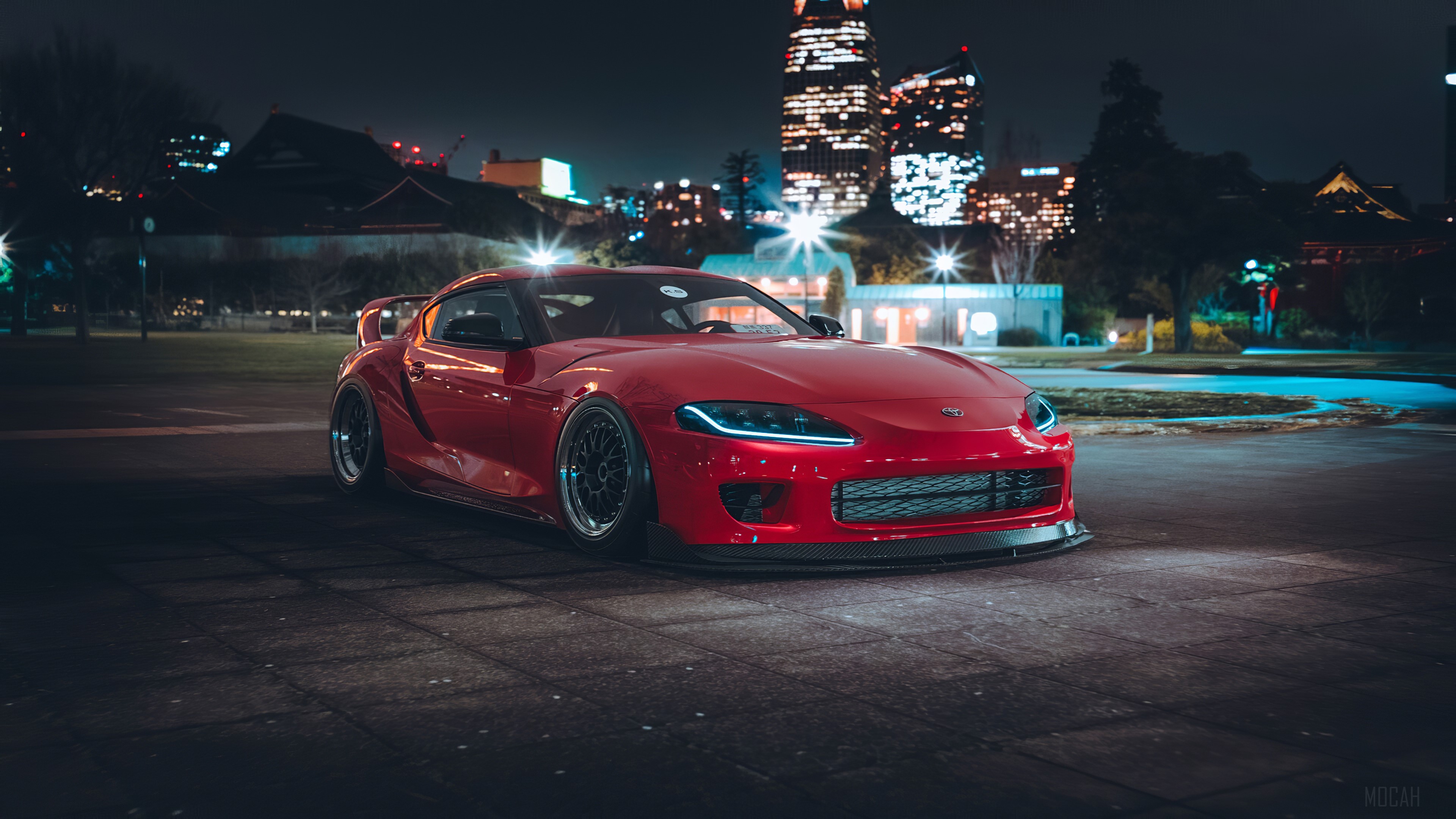 Red 2020 Toyota Supra 4K HD Wallpaper