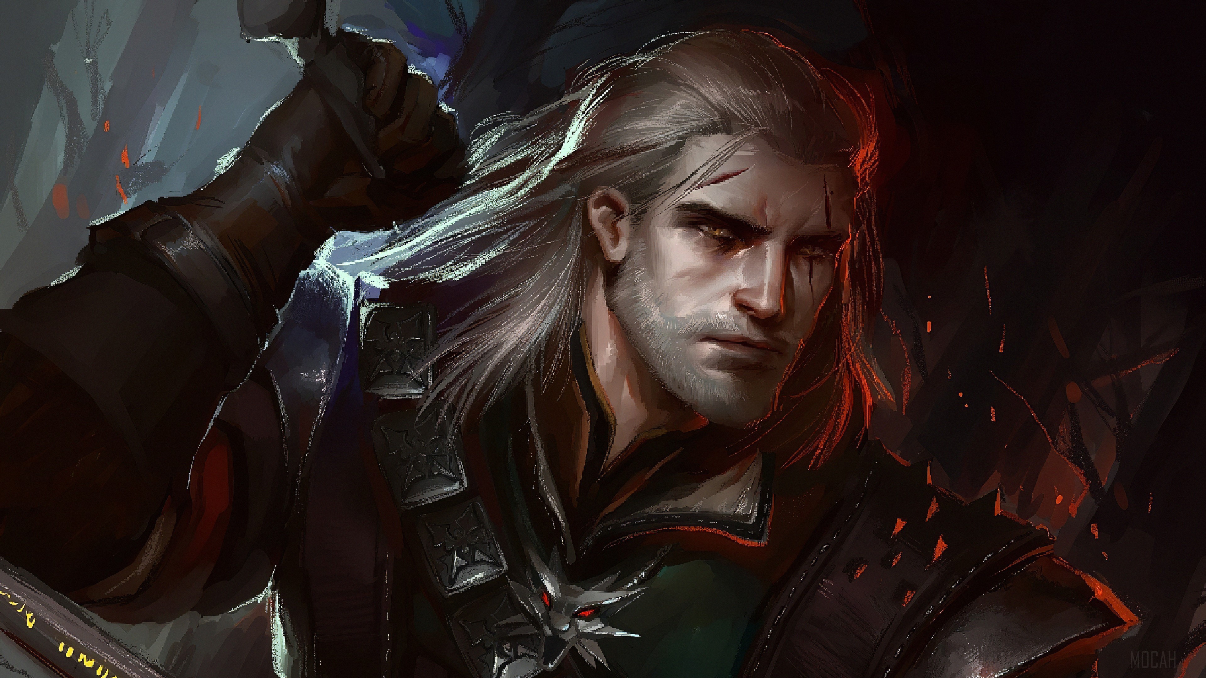 Geralt of Rivia from The Witcher 4K HD Wallpaper