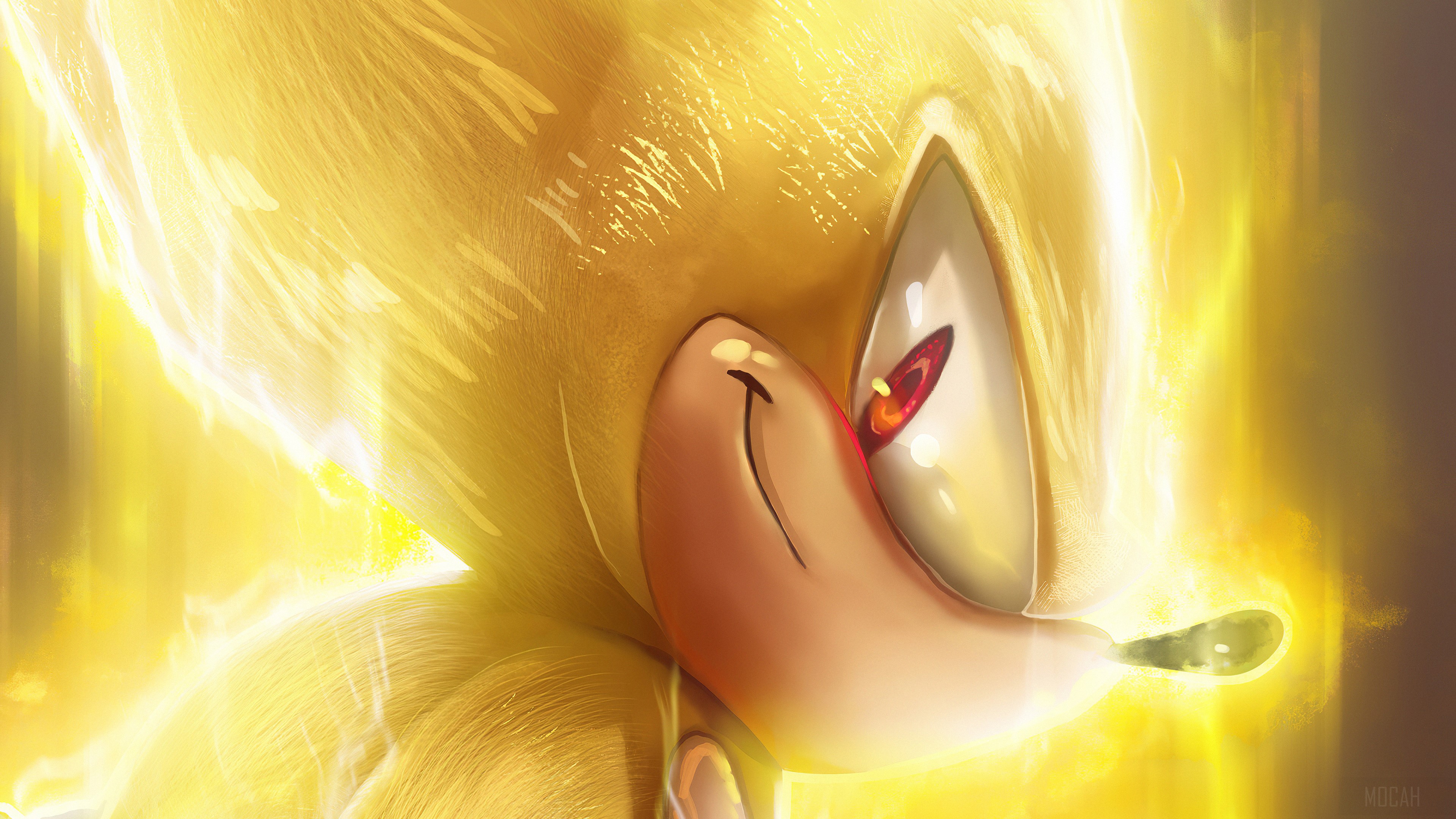 Super Sonic from Sonic The Hedgehog 4K HD Wallpaper