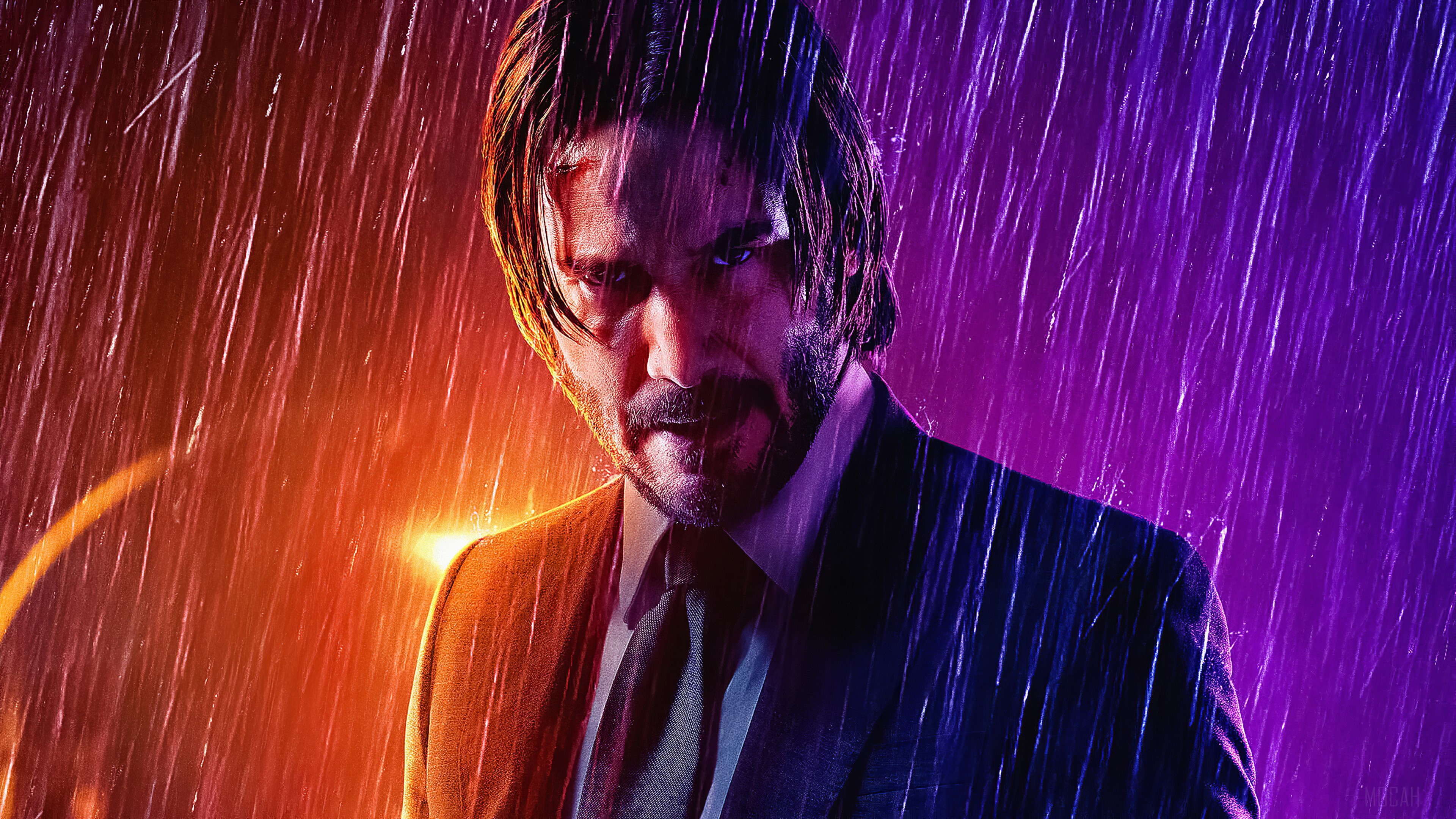 John Wick in Rain HD Wallpaper