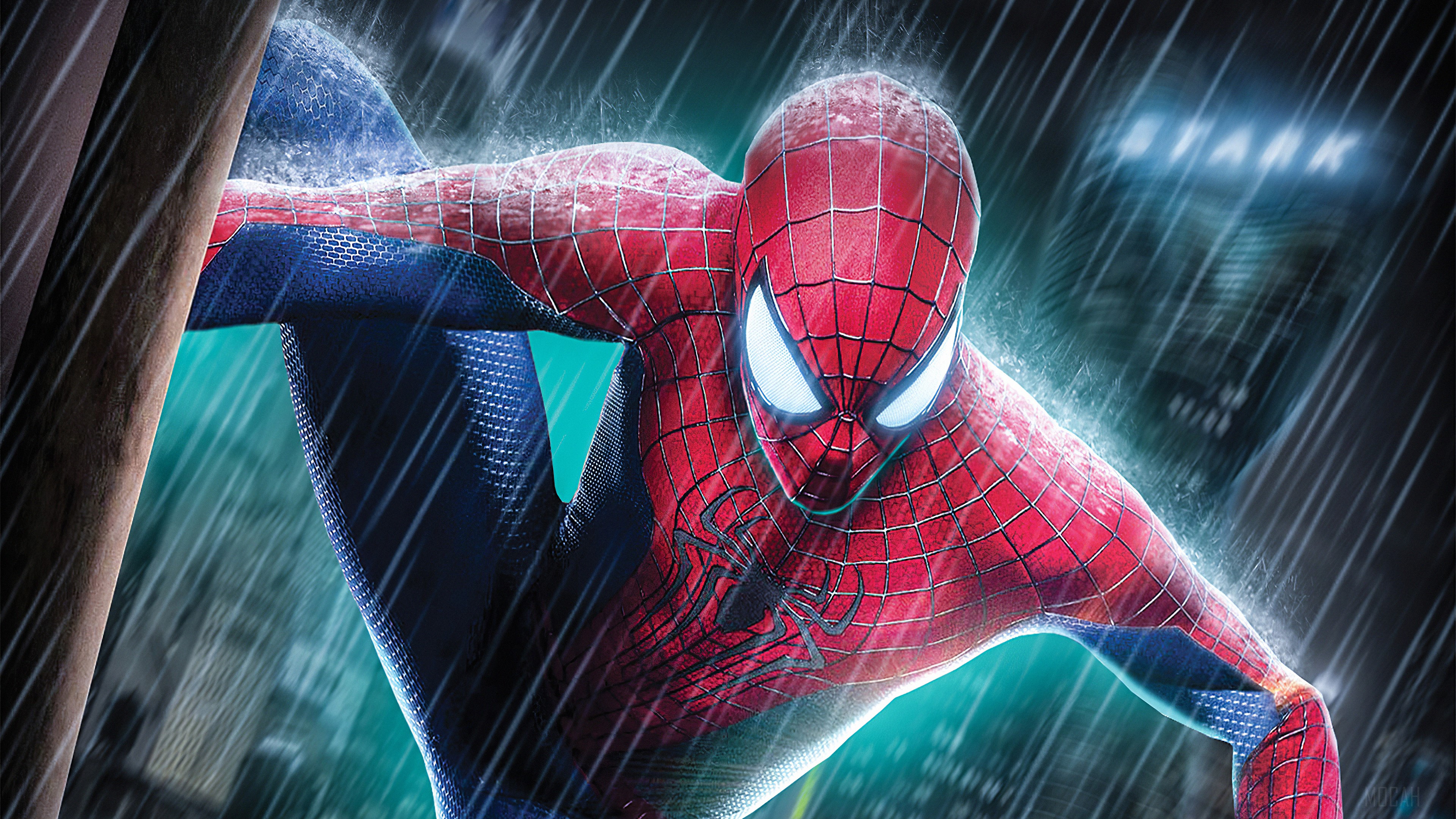 Spider-Man in the Rain 4K HD Wallpaper