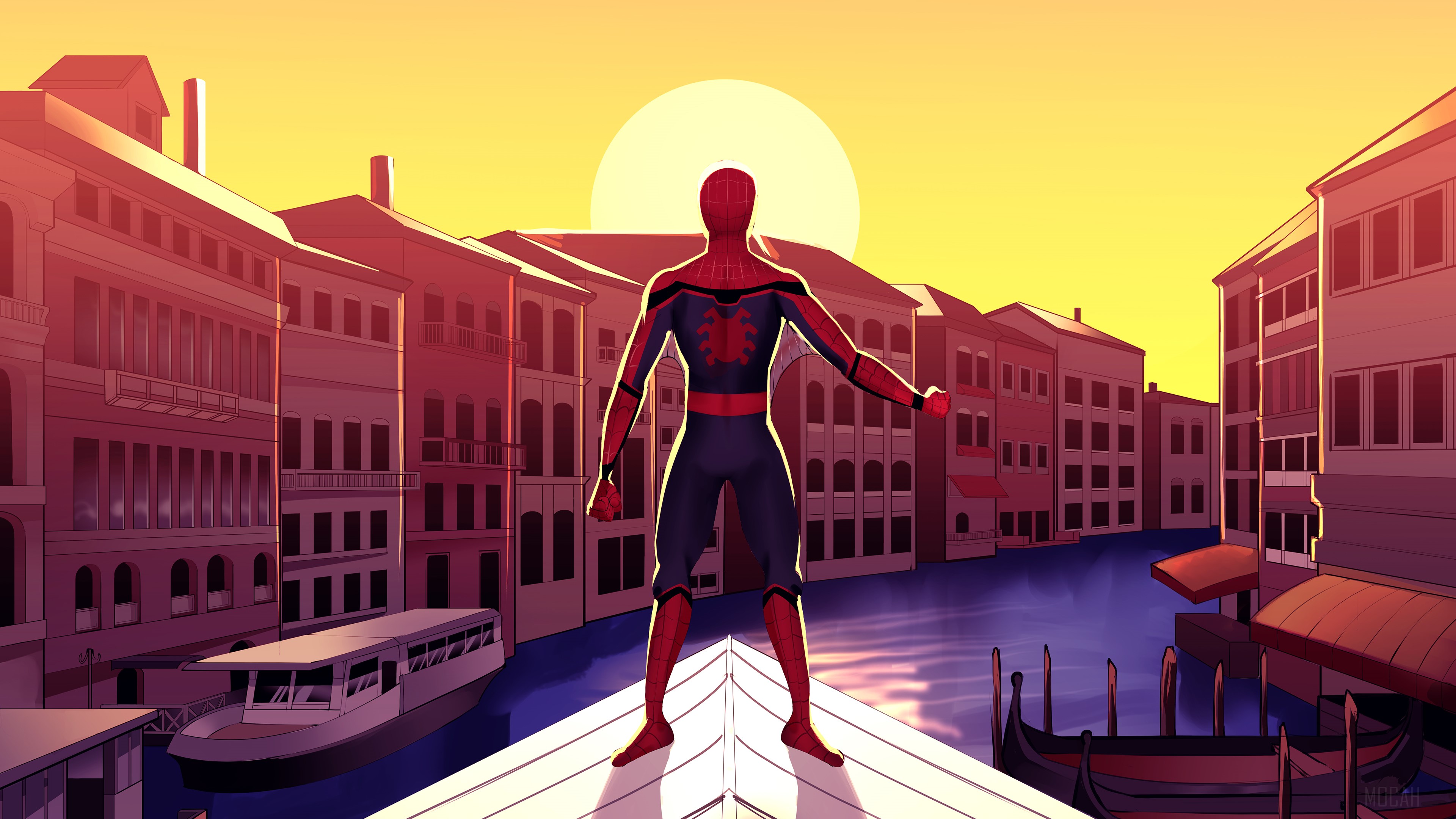 Spider-Man in Venice 4K HD Wallpaper