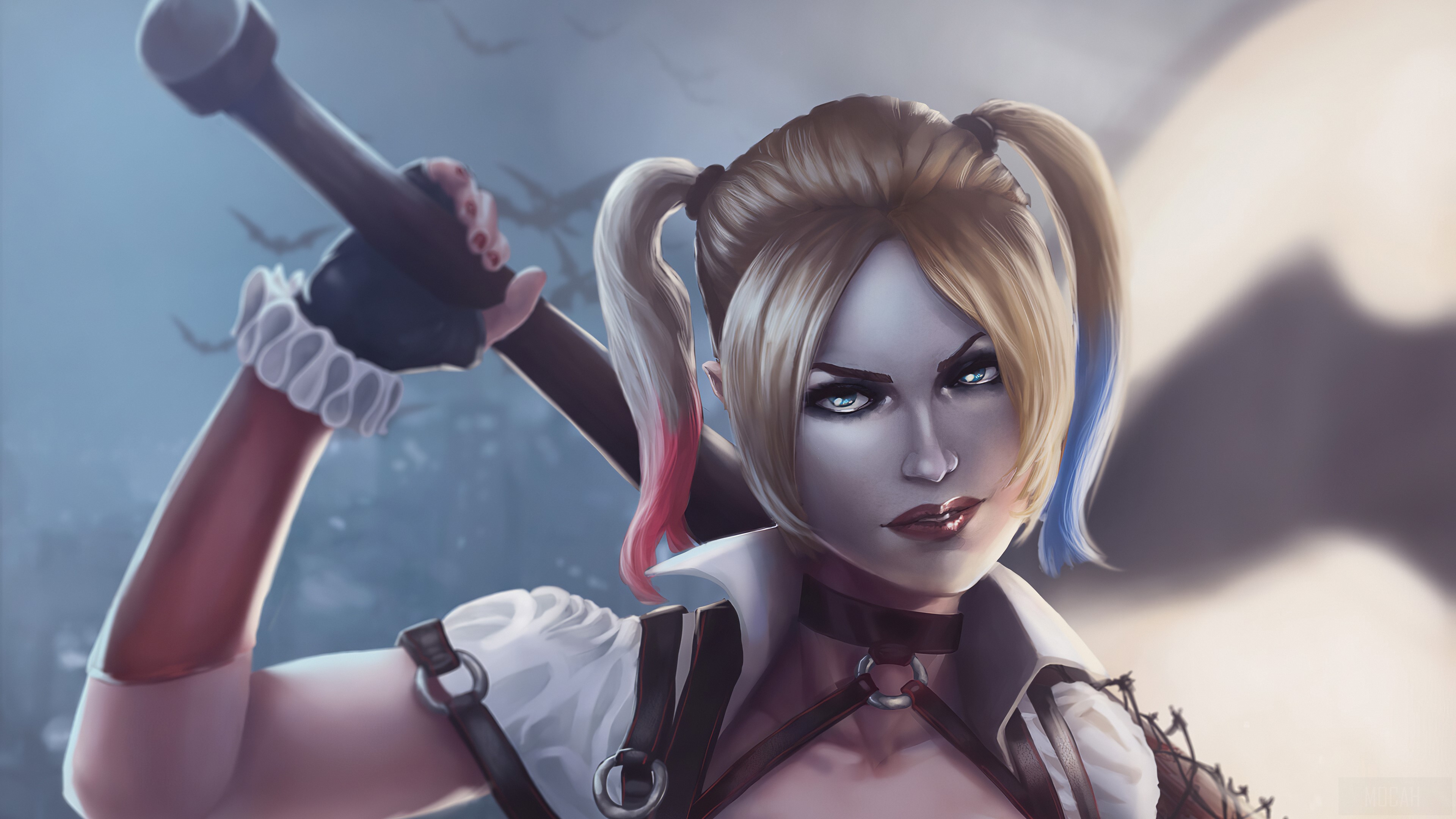 Harley Quinn with Baseball Bat 4K HD Wallpaper