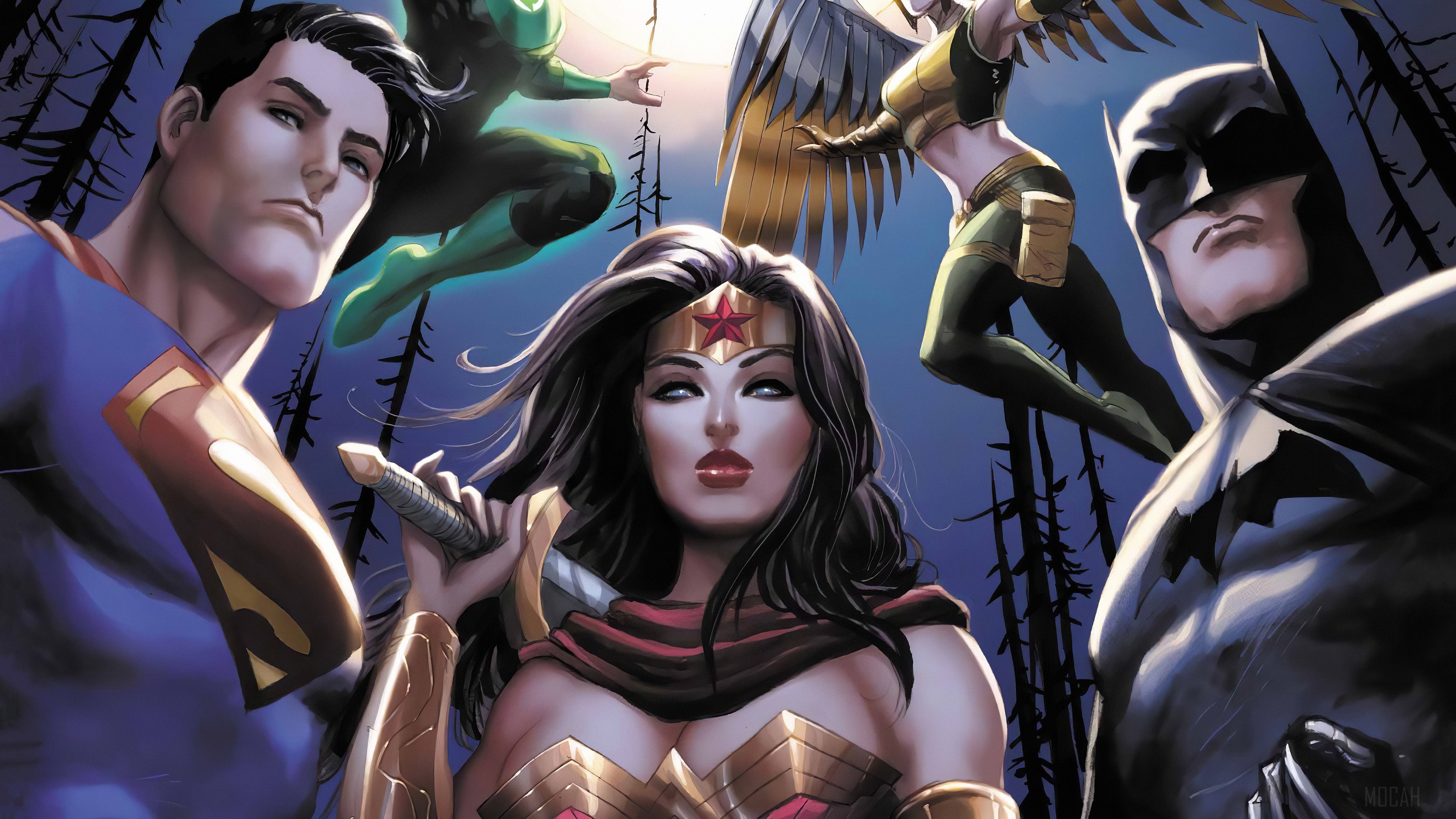 Justice League Trinity Art 4K HD Wallpaper